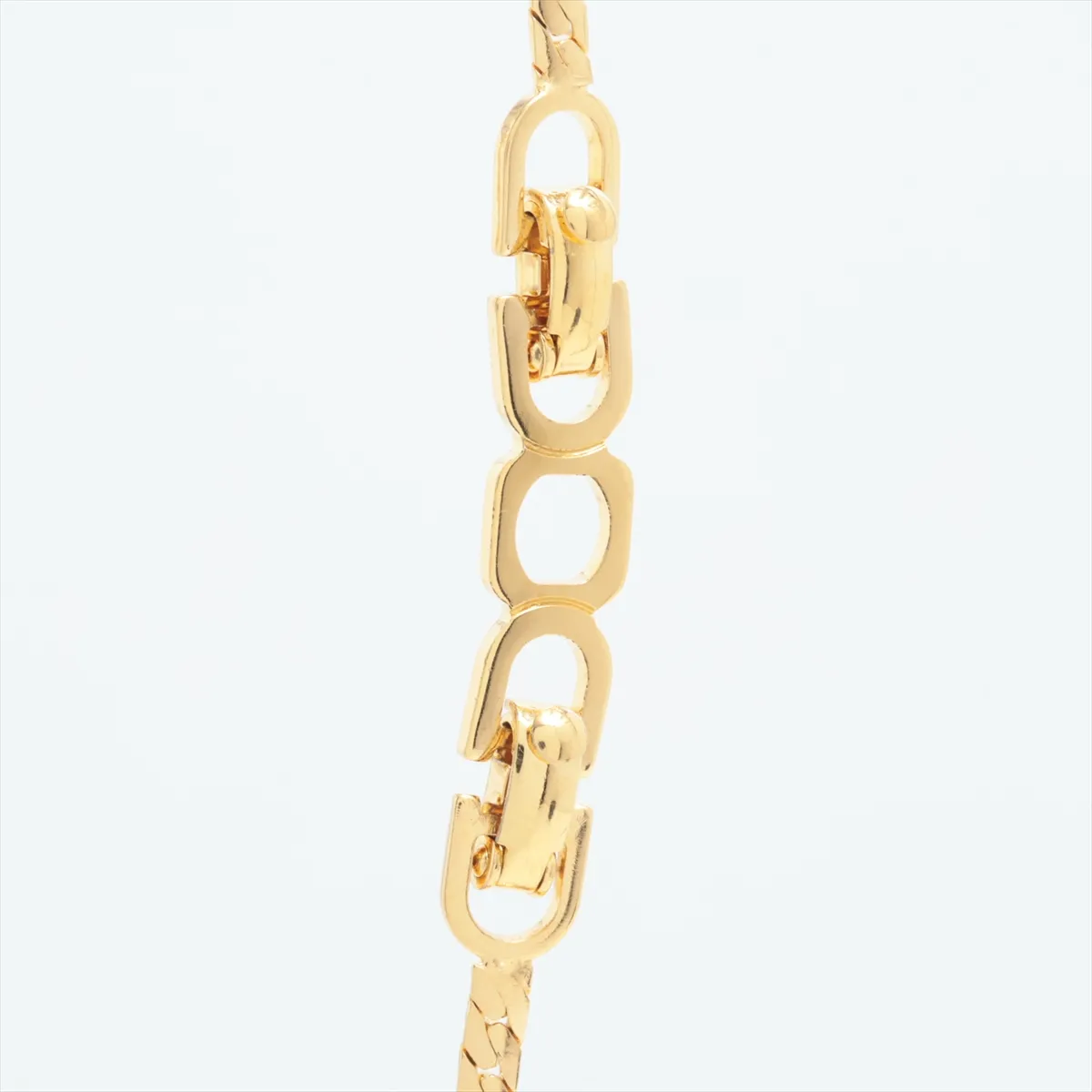 necklace, gold plated with rhinestones. Shows signs of wear, — view 3