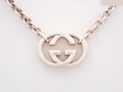 Interlocking Necklace, 925 sterling silver, 28.0g, chain approximately 42cm