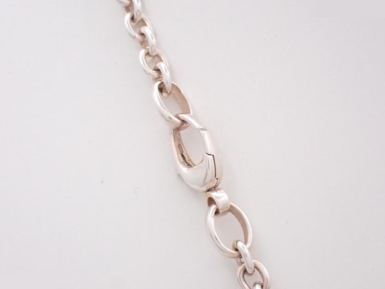 Interlocking Necklace, 925 sterling silver, 28.0g, chain approximately 42cm — view 2