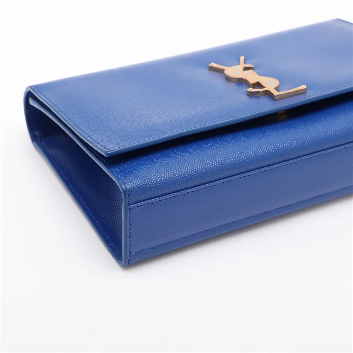Classic Kate Leather Chain Shoulder Bag, Blue, 364021 — view 4