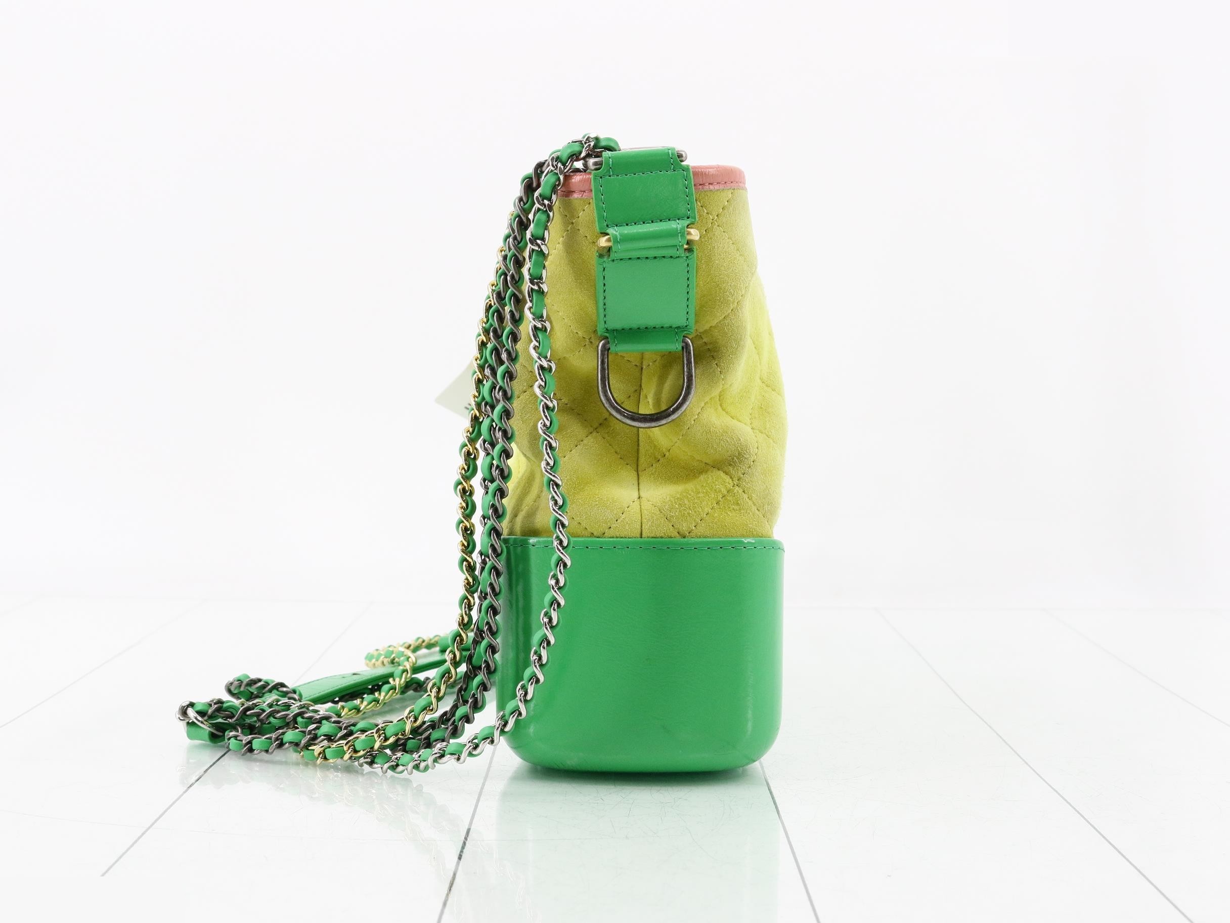 Suede x Leather Gabrielle de Chanel Chain — view 3