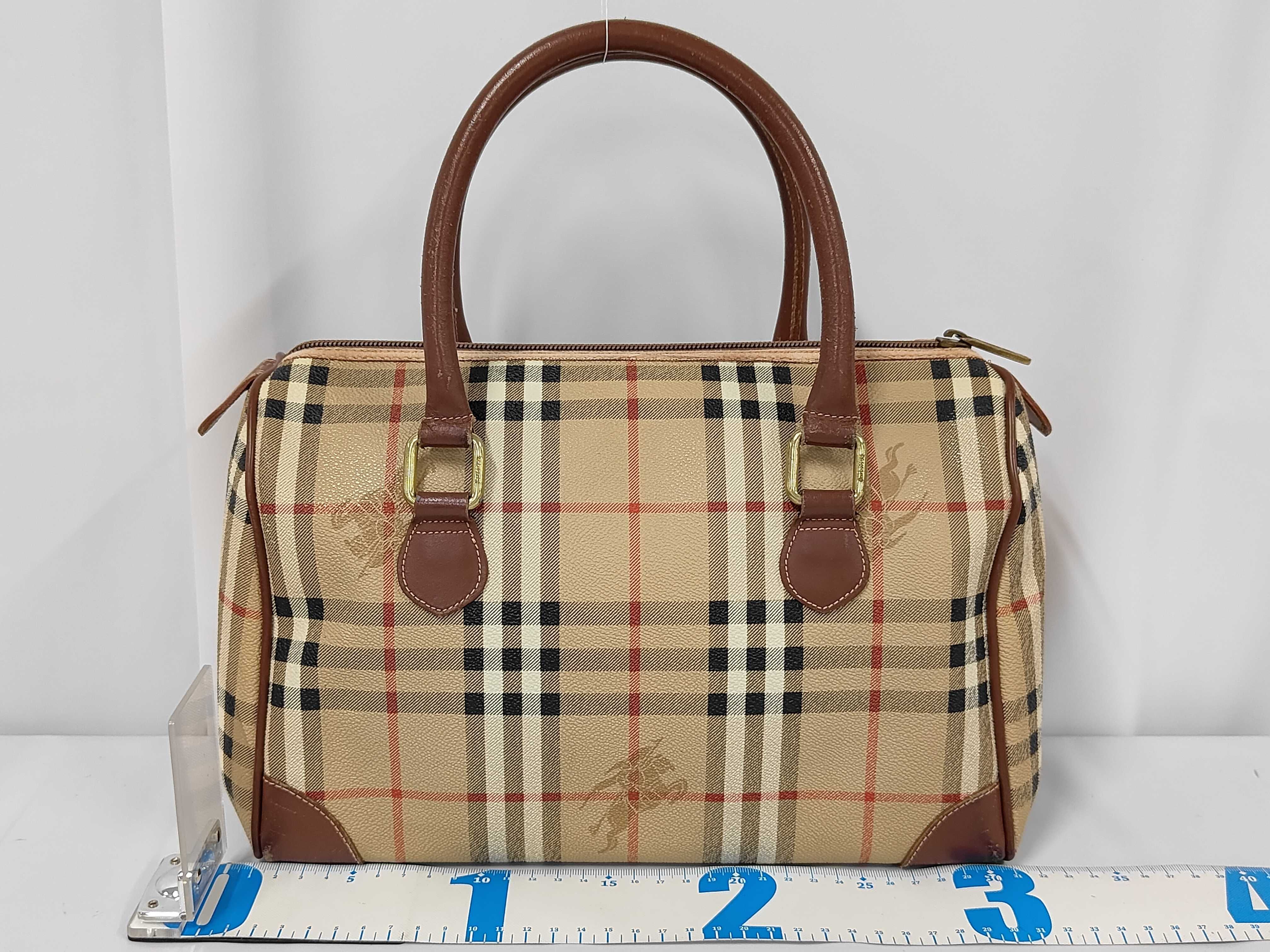 BURBERRYS Nova Check 2-way Bag PVC Boston Bag Mini Handbag — view 2