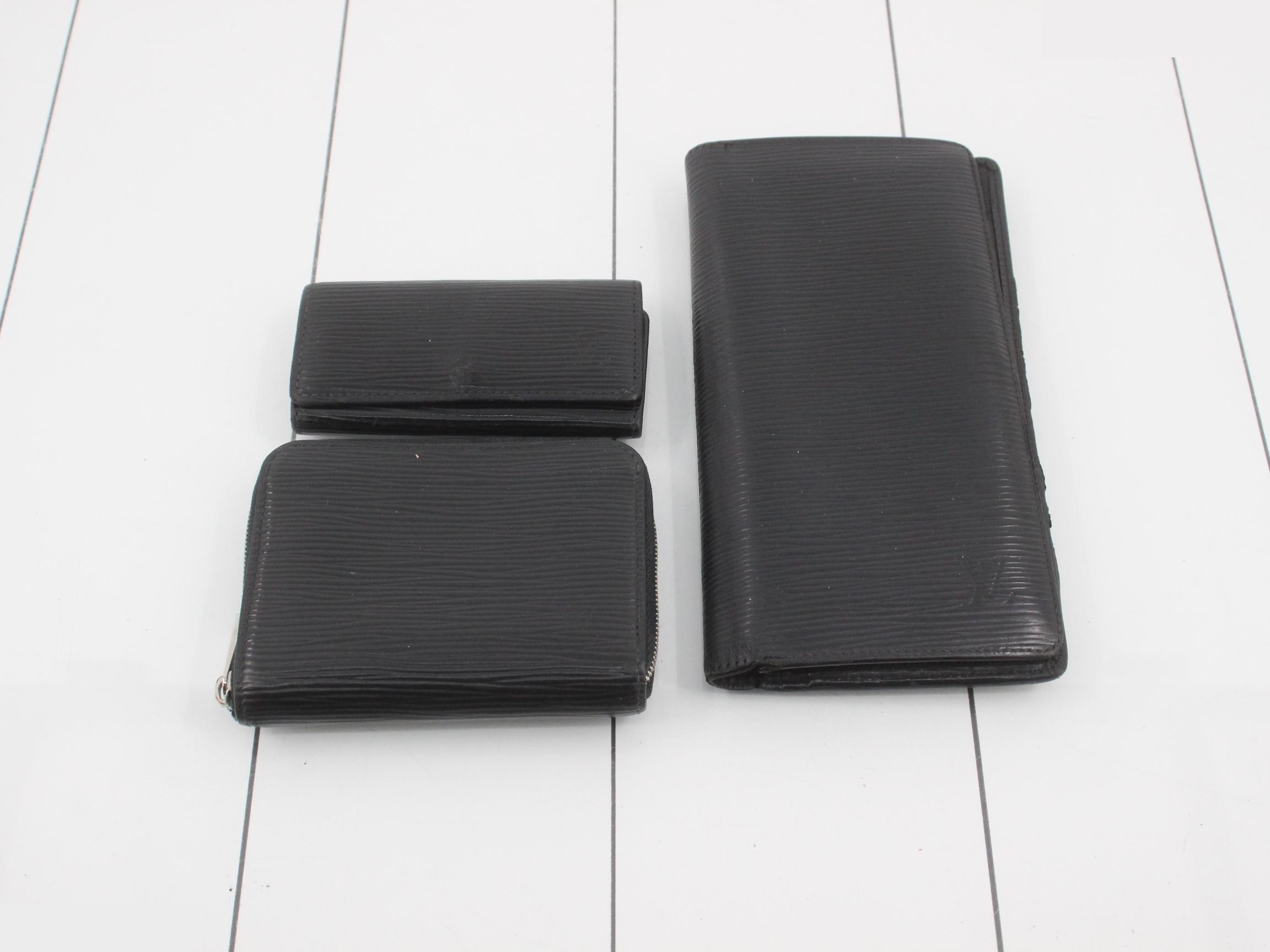 LV Epi 3-piece bulk set: wallet, key case, coin case