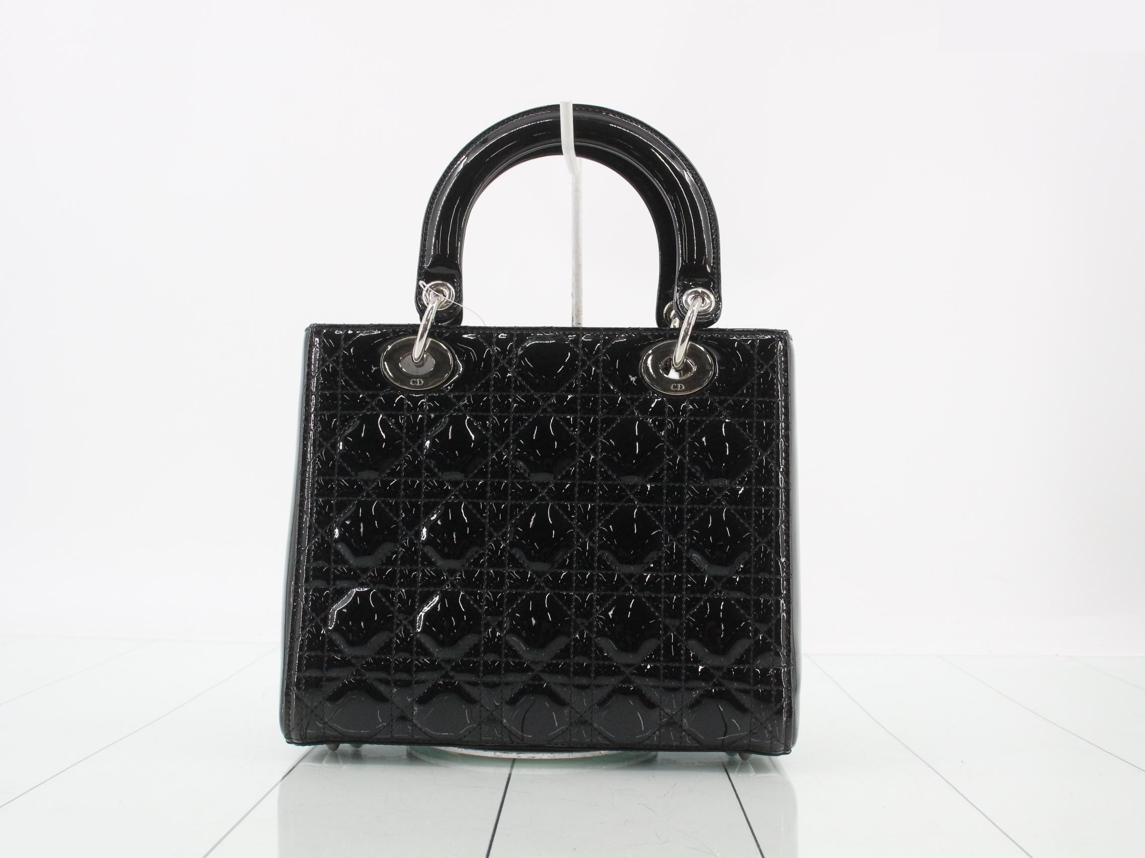 Lady Dior Cannage Enamel 2-Way Handbag — view 2
