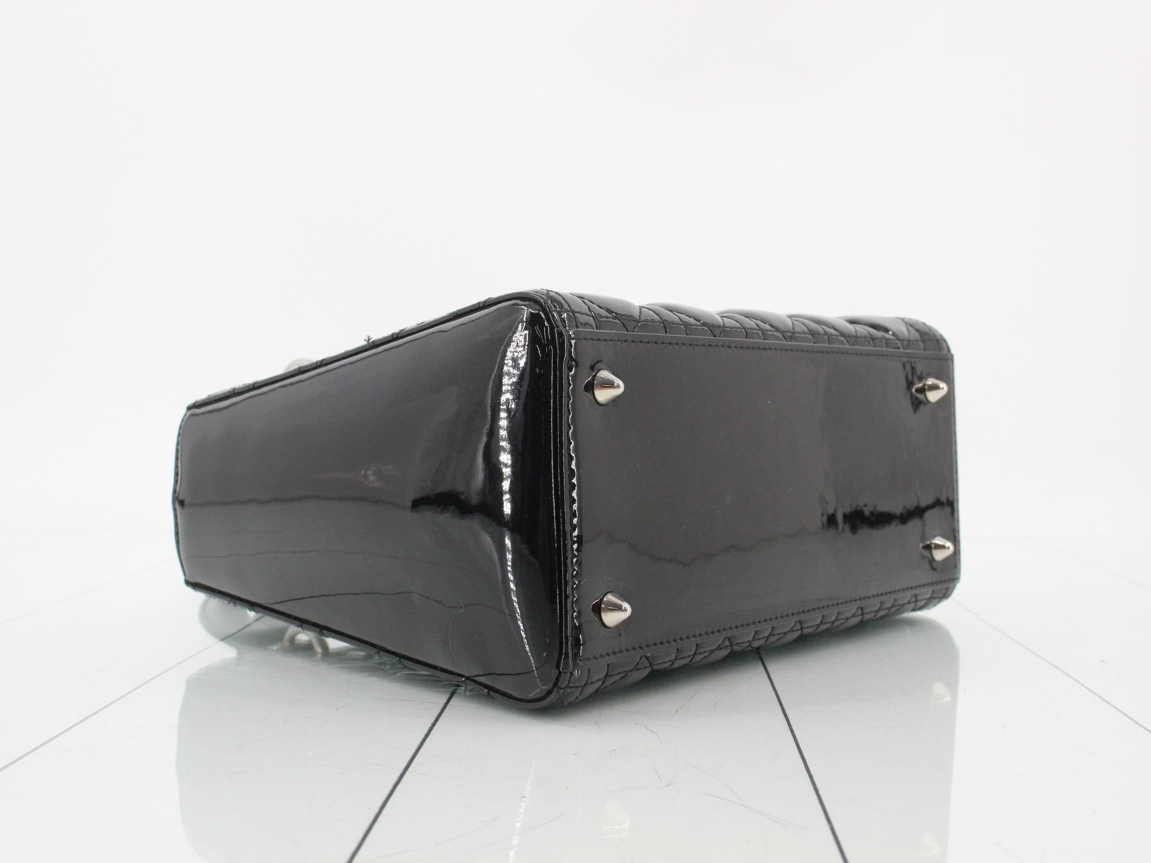 Lady Dior Cannage Enamel 2-Way Handbag — view 5