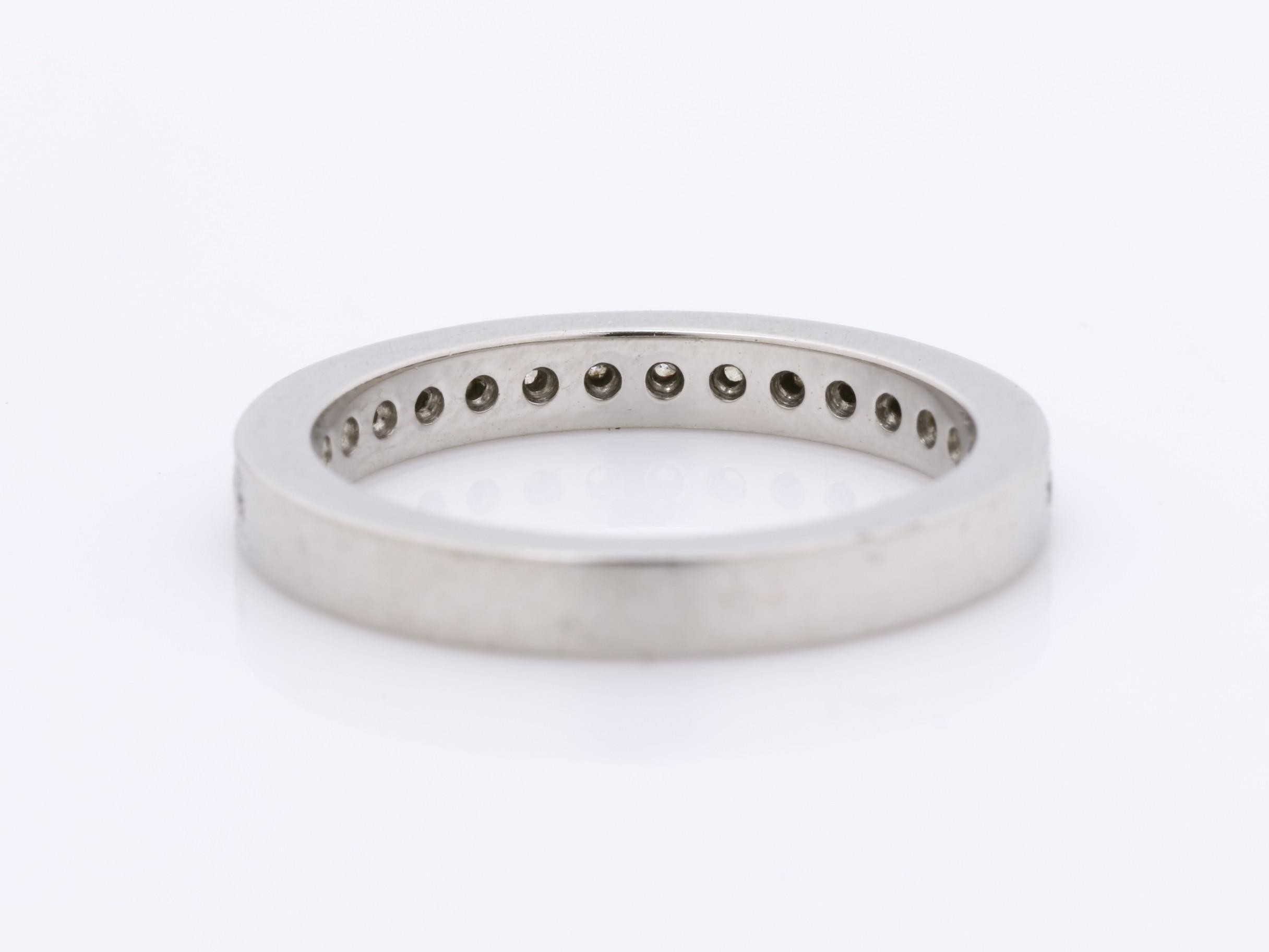 Half-eternity ring, Pt950, size 47, diamonds, 4.1g — view 4