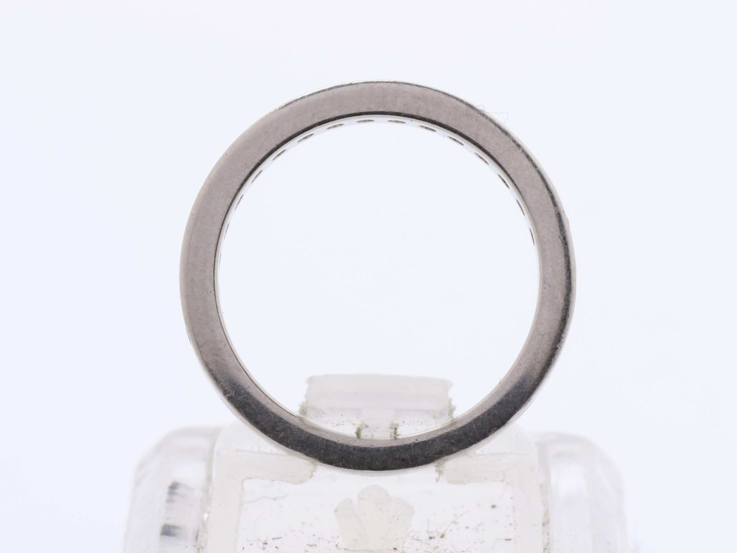 Half-eternity ring, Pt950, size 47, diamonds, 4.1g — view 5