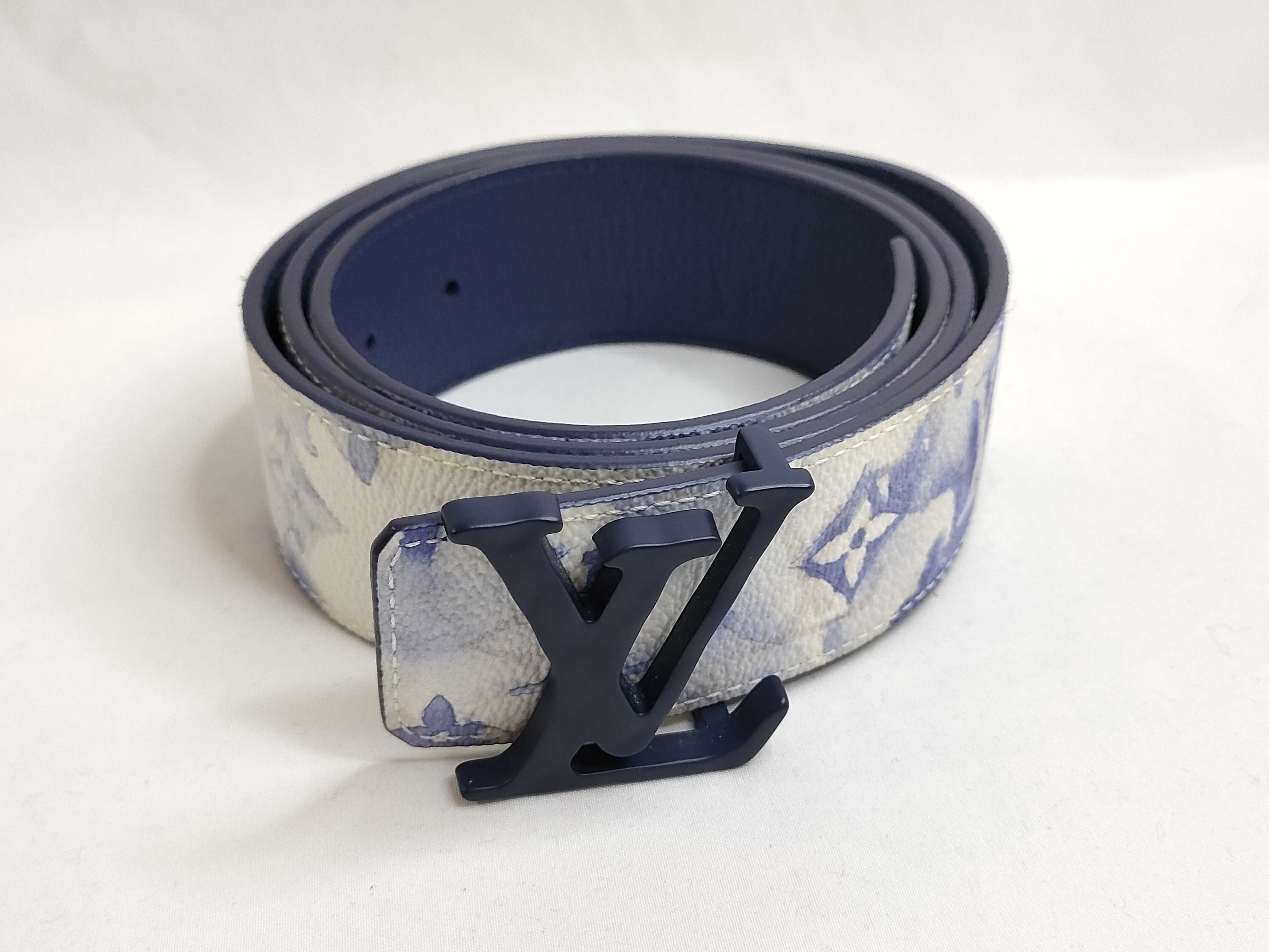 Ceinture LV Shape Belt Fashion Monogram Water Blue White M0358 95/38 Belt