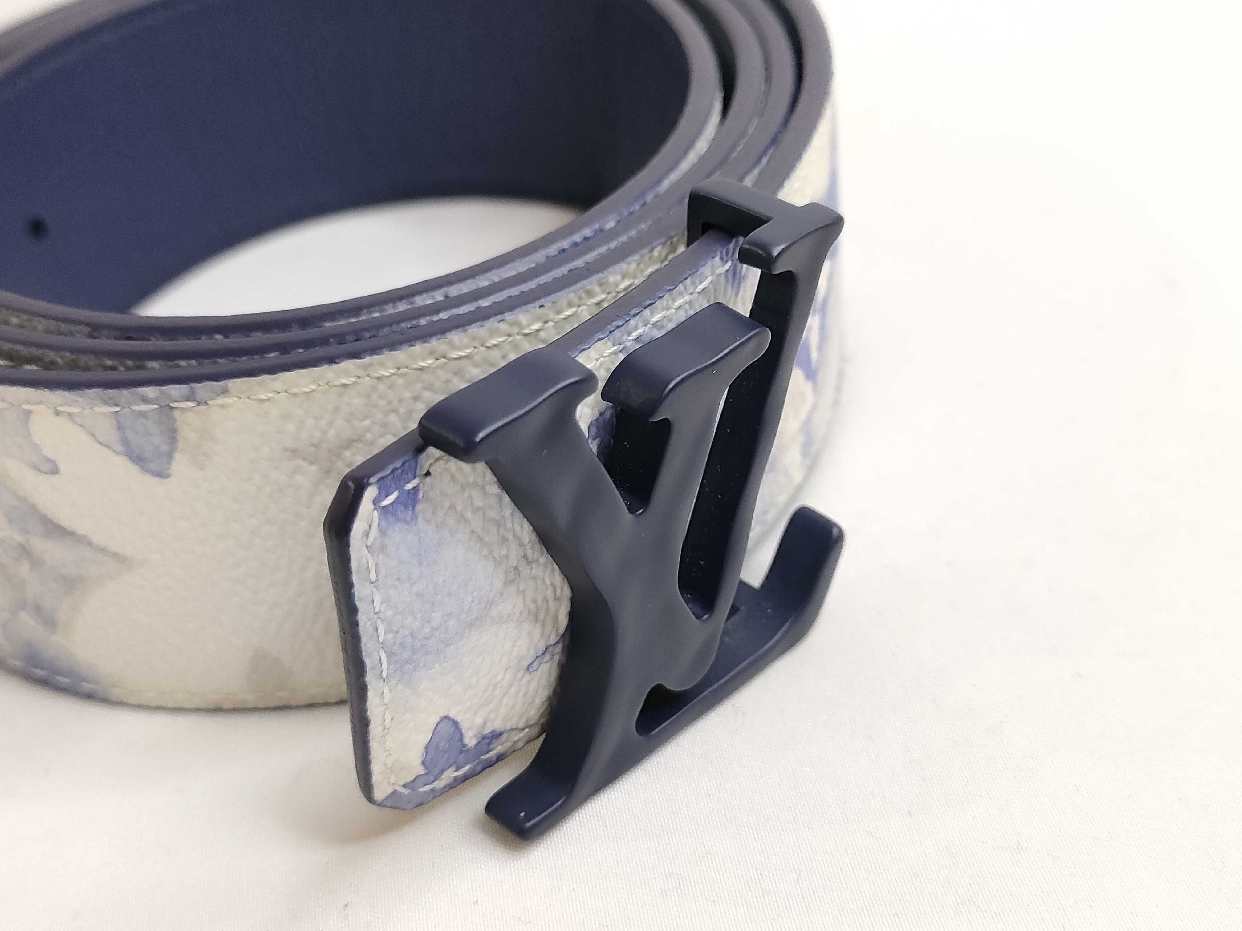 Ceinture LV Shape Belt Fashion Monogram Water Blue White M0358 95/38 Belt — view 2