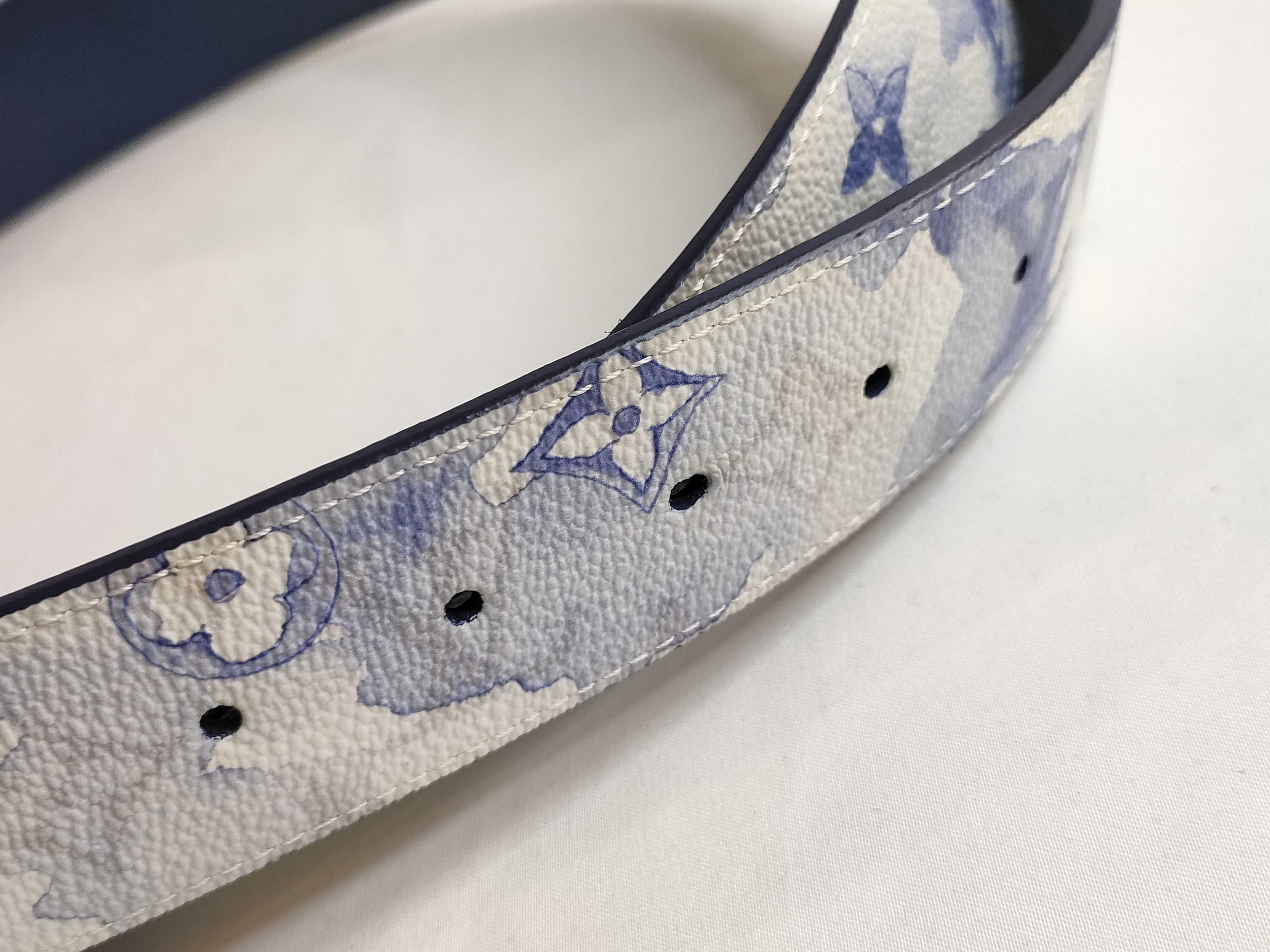 Ceinture LV Shape Belt Fashion Monogram Water Blue White M0358 95/38 Belt — view 6
