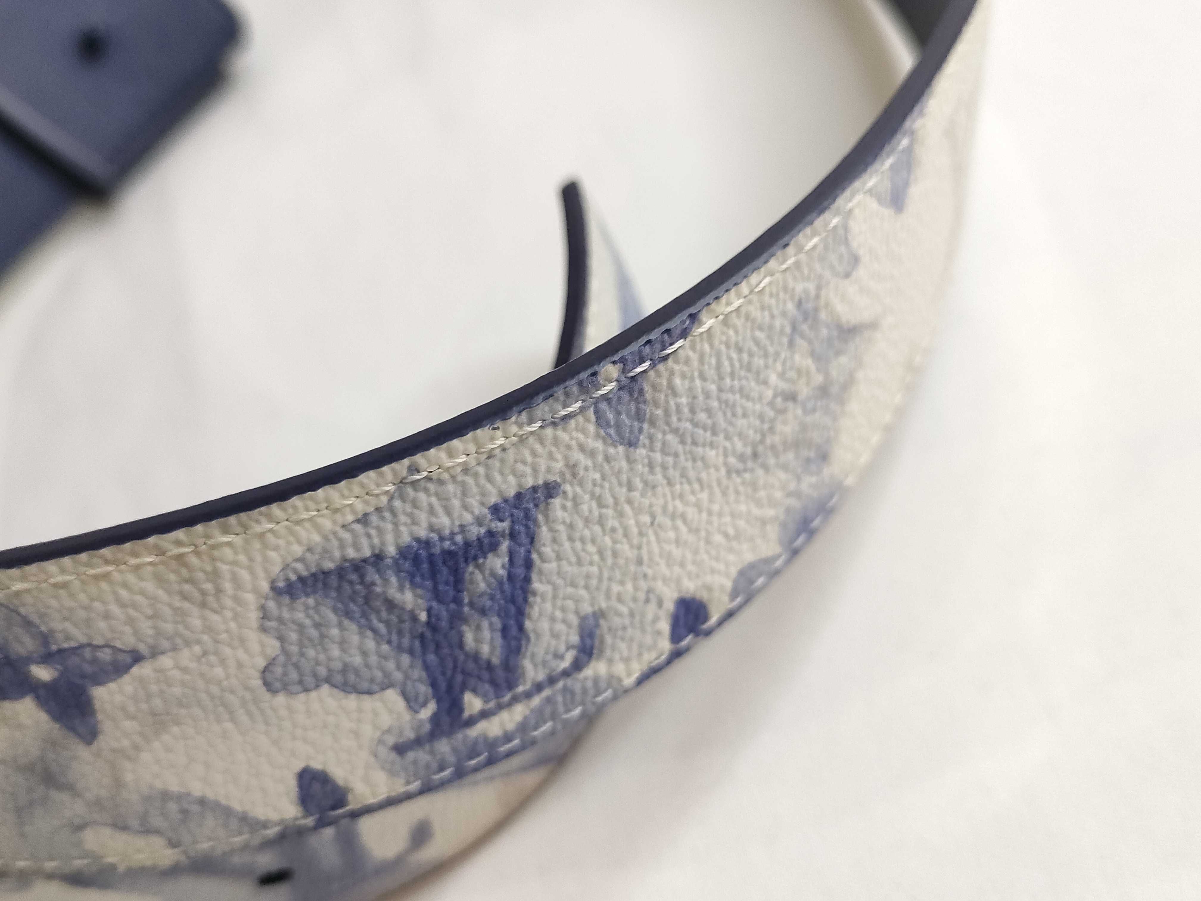 Ceinture LV Shape Belt Fashion Monogram Water Blue White M0358 95/38 Belt — view 7