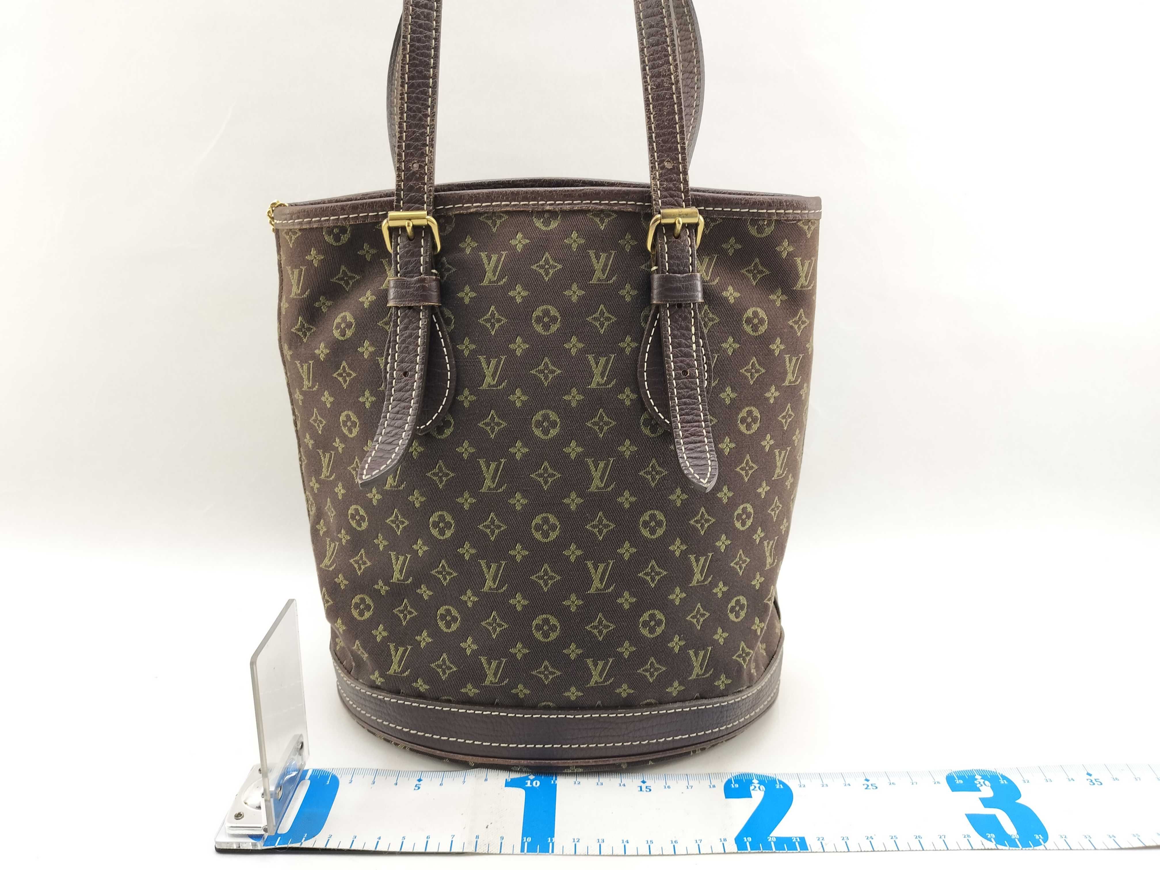 Monogram Mini Run Vuitton Monogram Mini Petit Bucket PM Handbag with Pouch Tote Bag — view 2