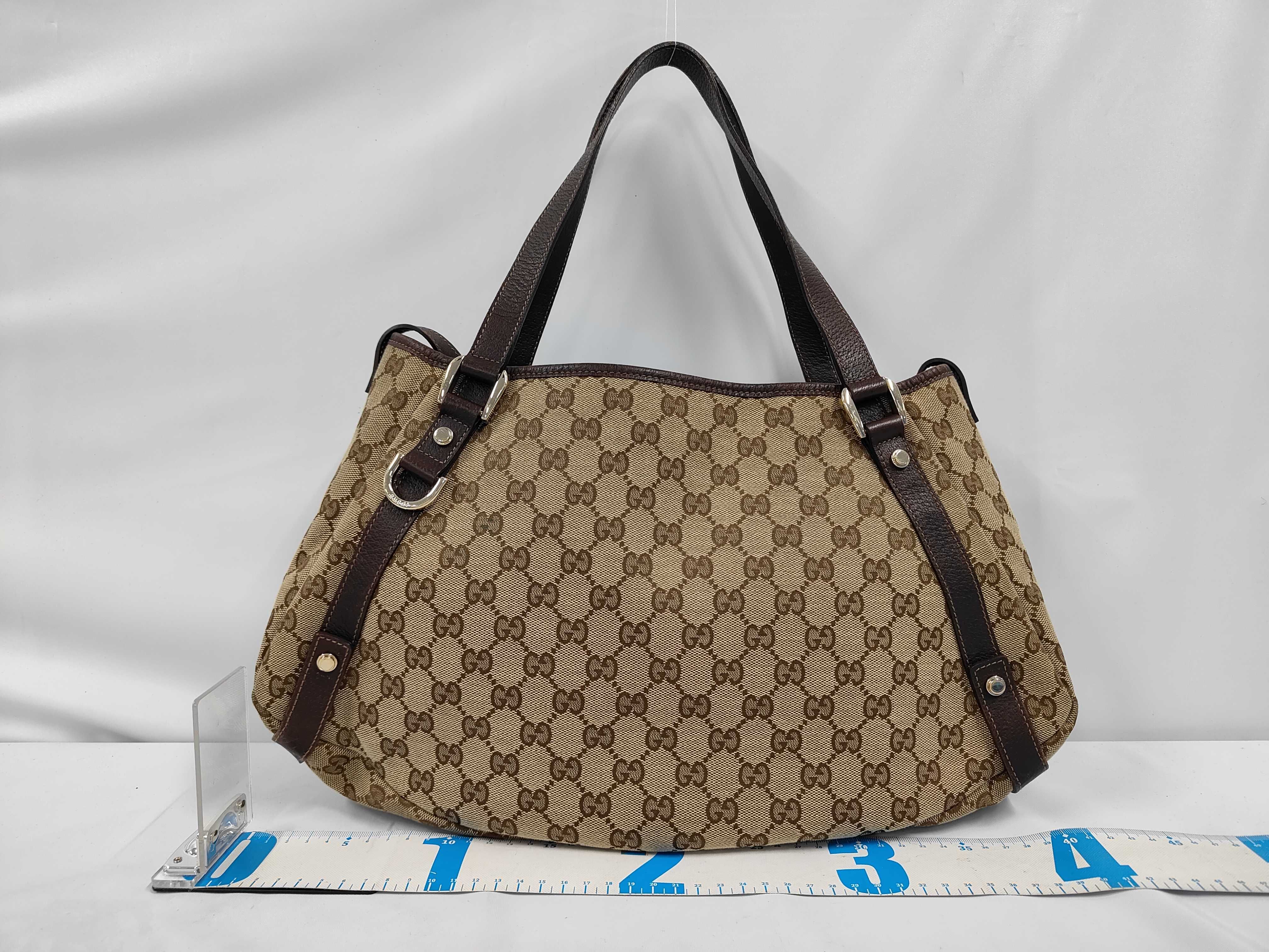 Abbey GG Monogram 130736 Leather Handbag Shoulder Bag — view 2