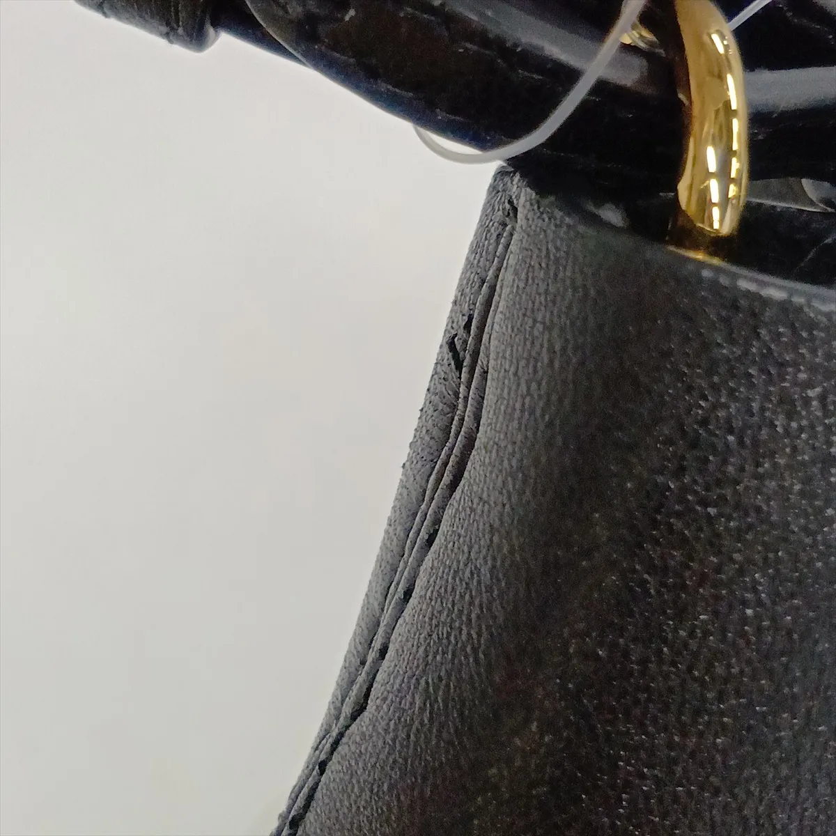 Pinch Me Leather 2-Way Handbag, Black — view 13