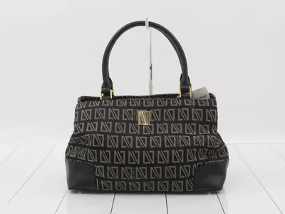 Diana Valentino handbag, canvas and leather.
