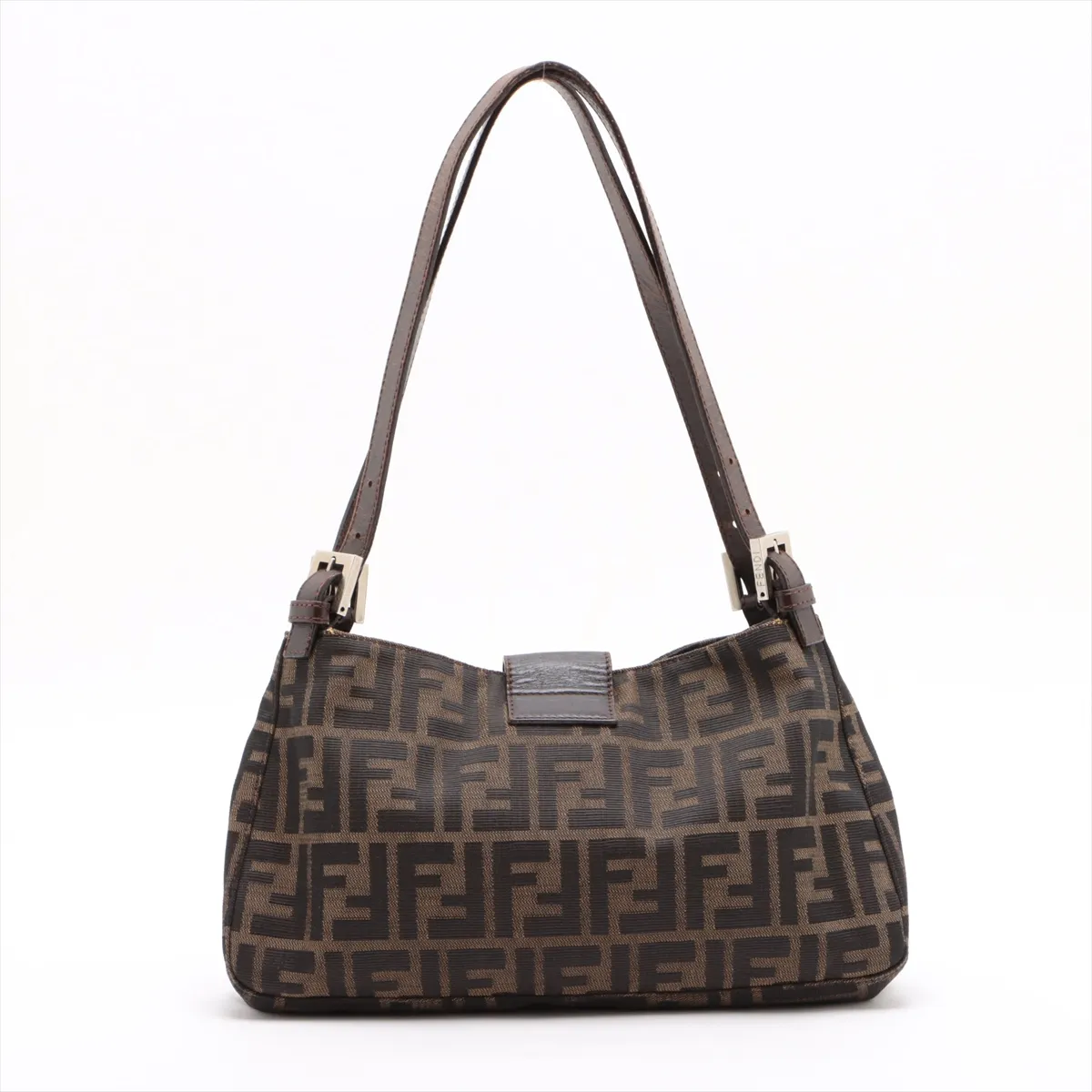 Zucca Canvas x Leather Shoulder Bag Brown 26583 — view 2