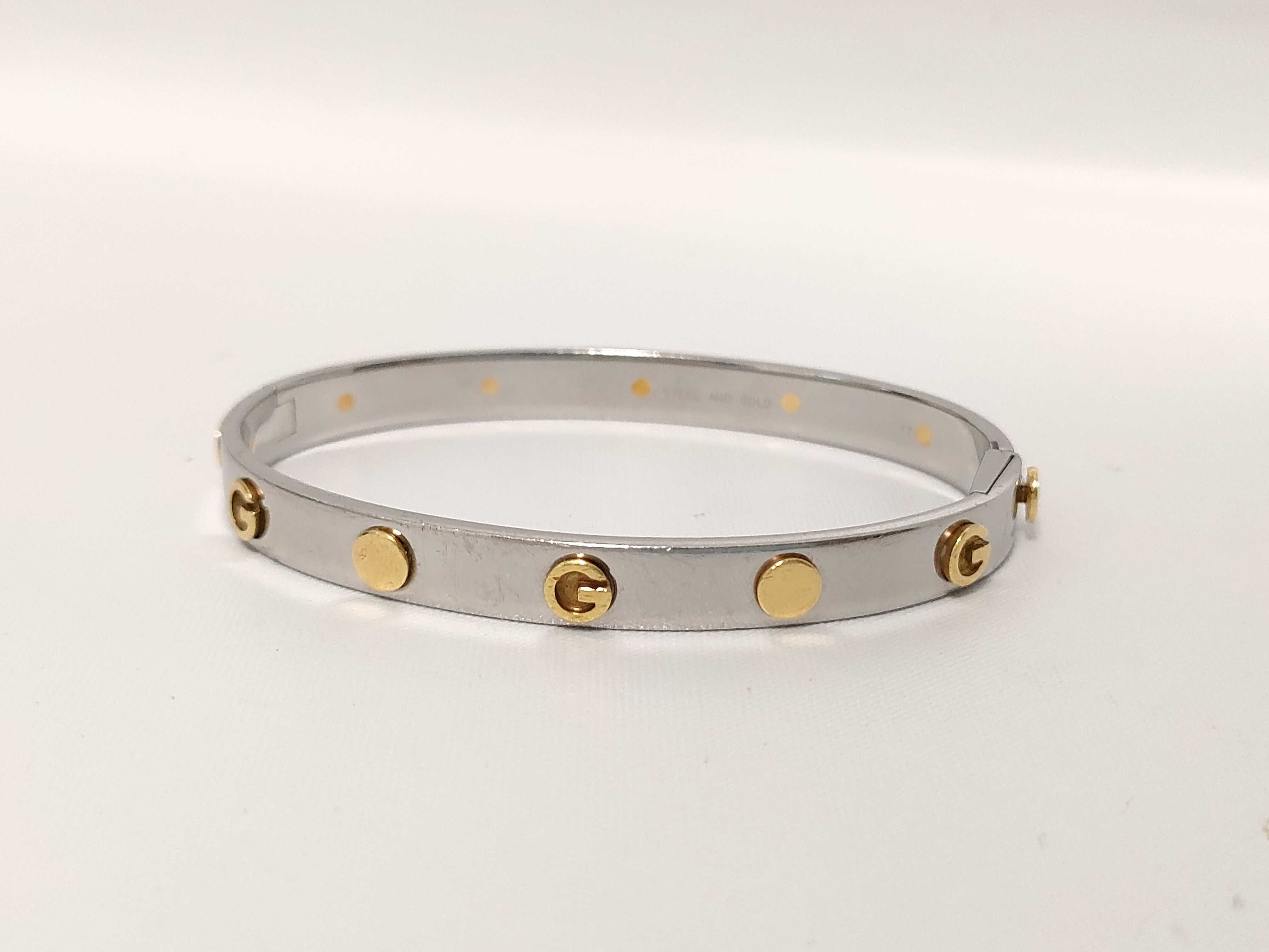 G-mark logo bangle YG x SS #17 Bracelet/Bangle — view 3