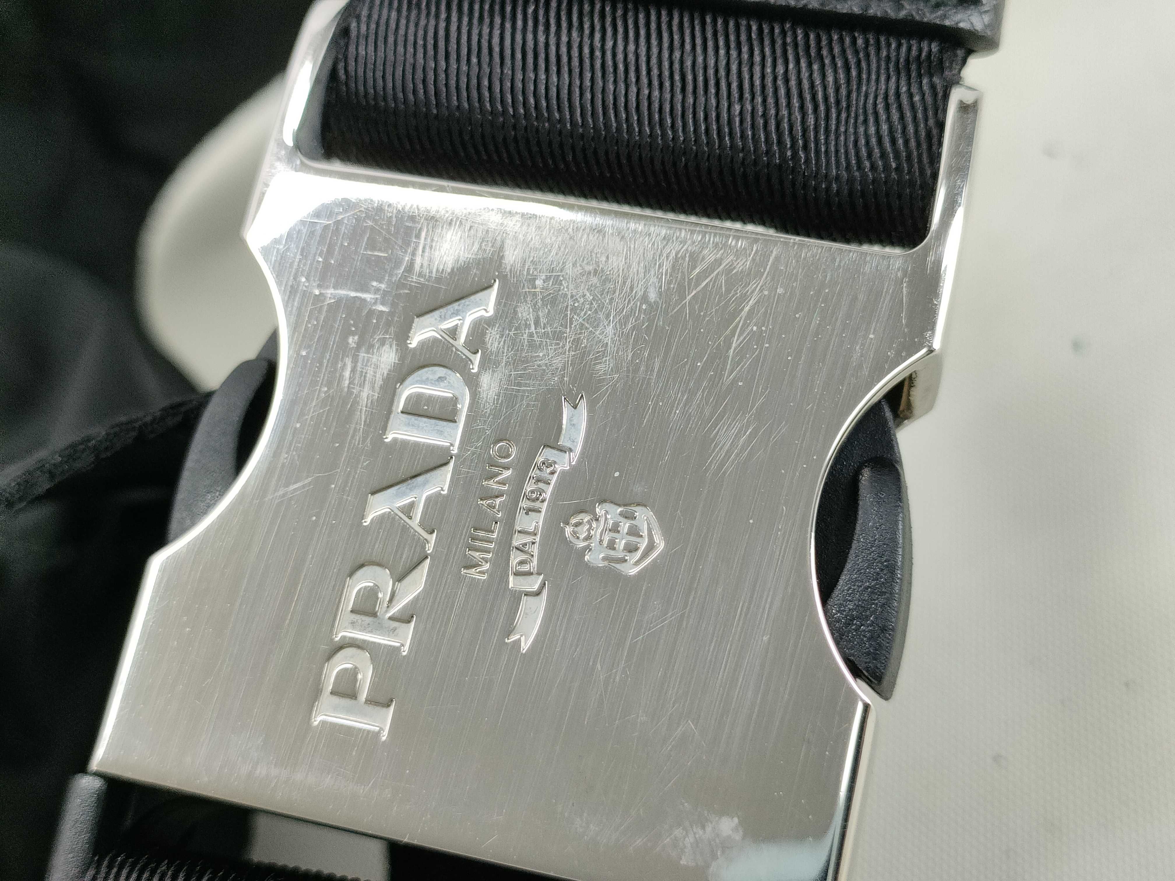 Nylon Prada Tessuto Nylon Body Bag Black 1BL011 Waist Bag — view 14