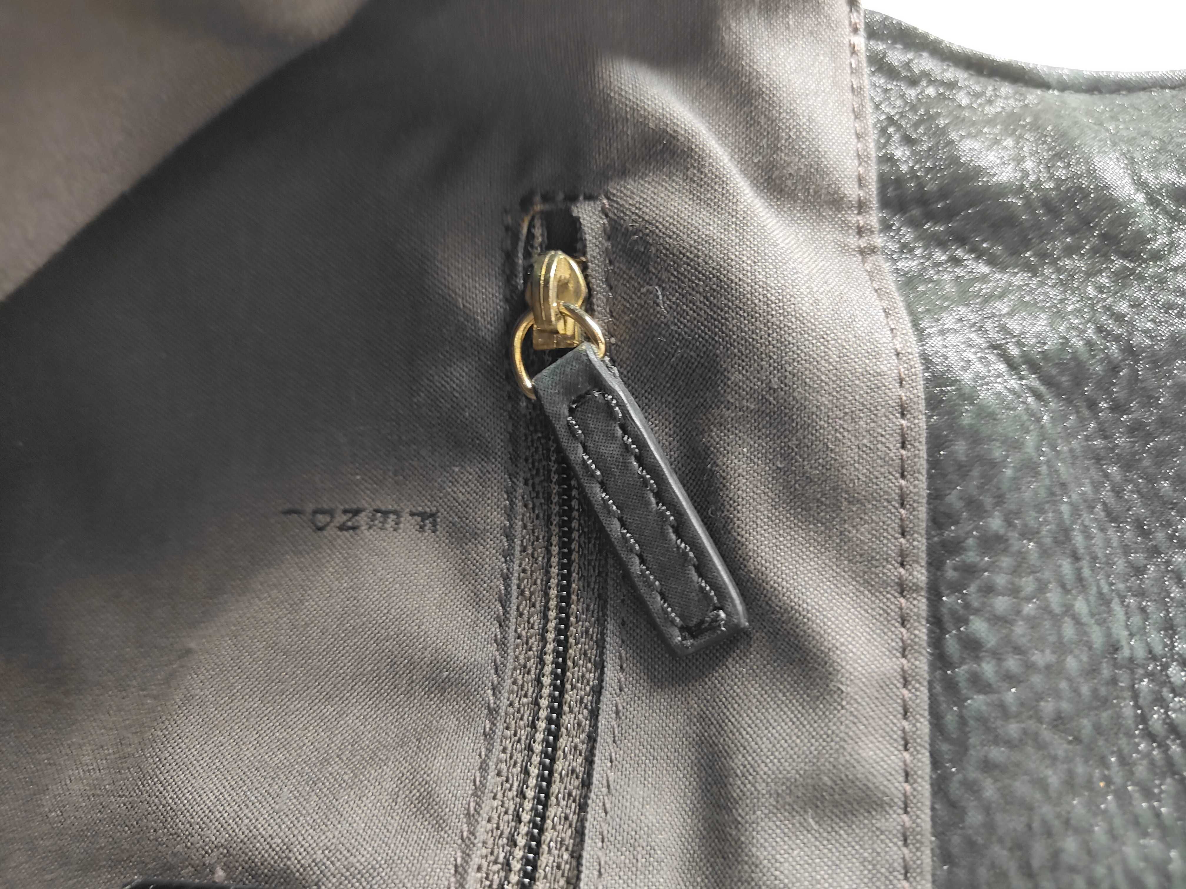 Leather Shoulder Bag, Black — view 12