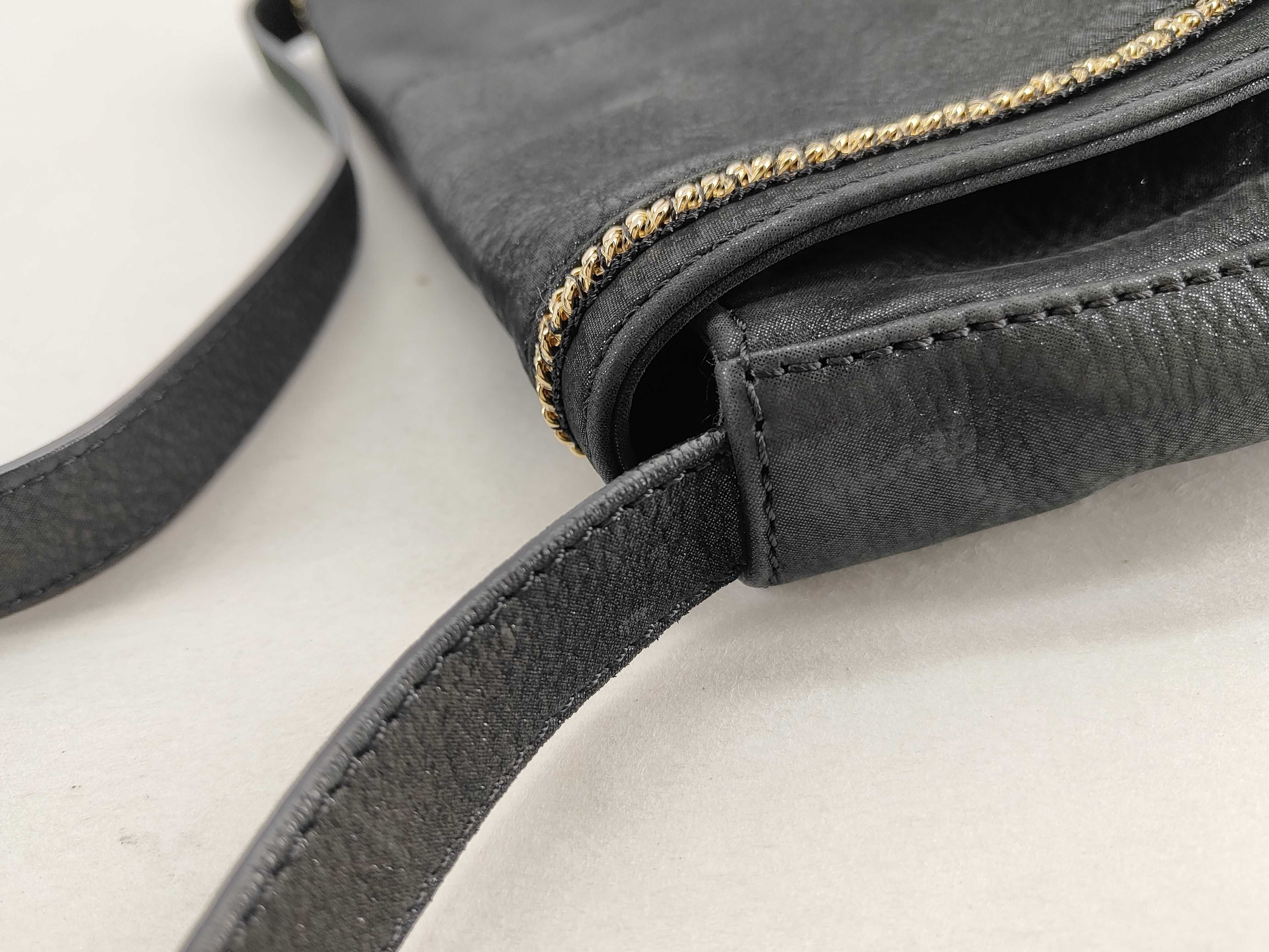 Leather Shoulder Bag, Black — view 5