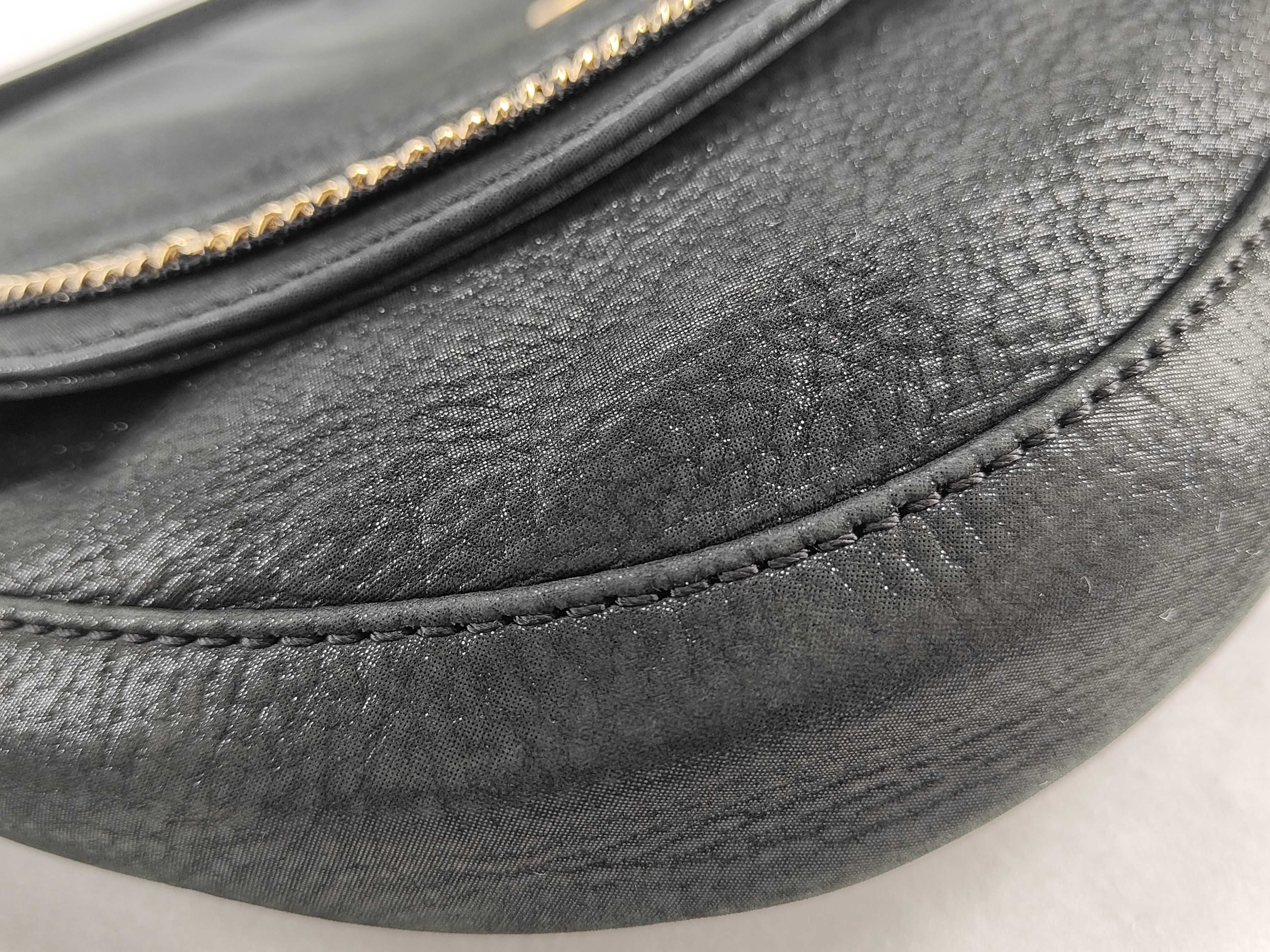 Leather Shoulder Bag, Black — view 6