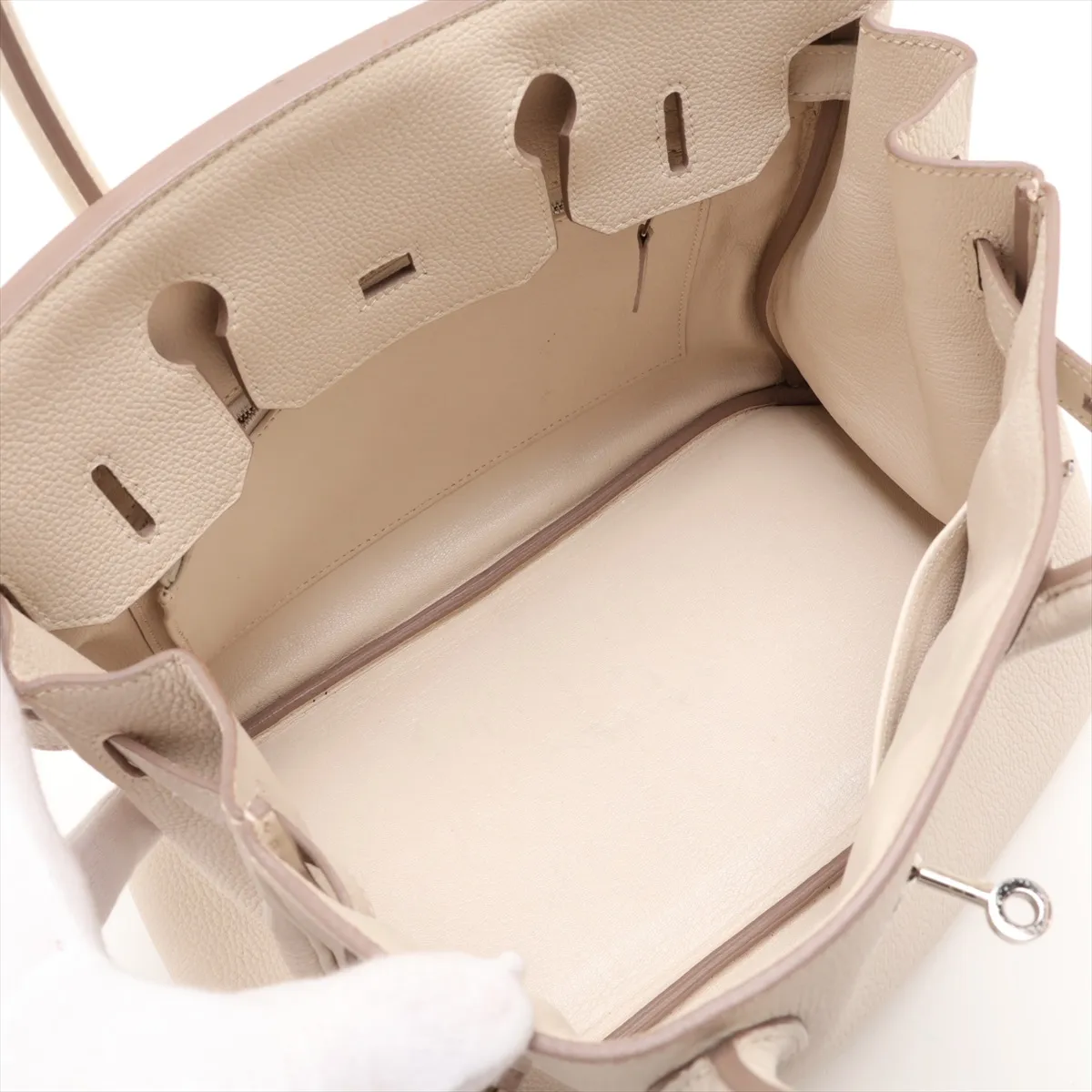 [Individually packaged] Hermes Birkin 30 Letournée Togo Beton Silver Hardware C: 2018 — view 7
