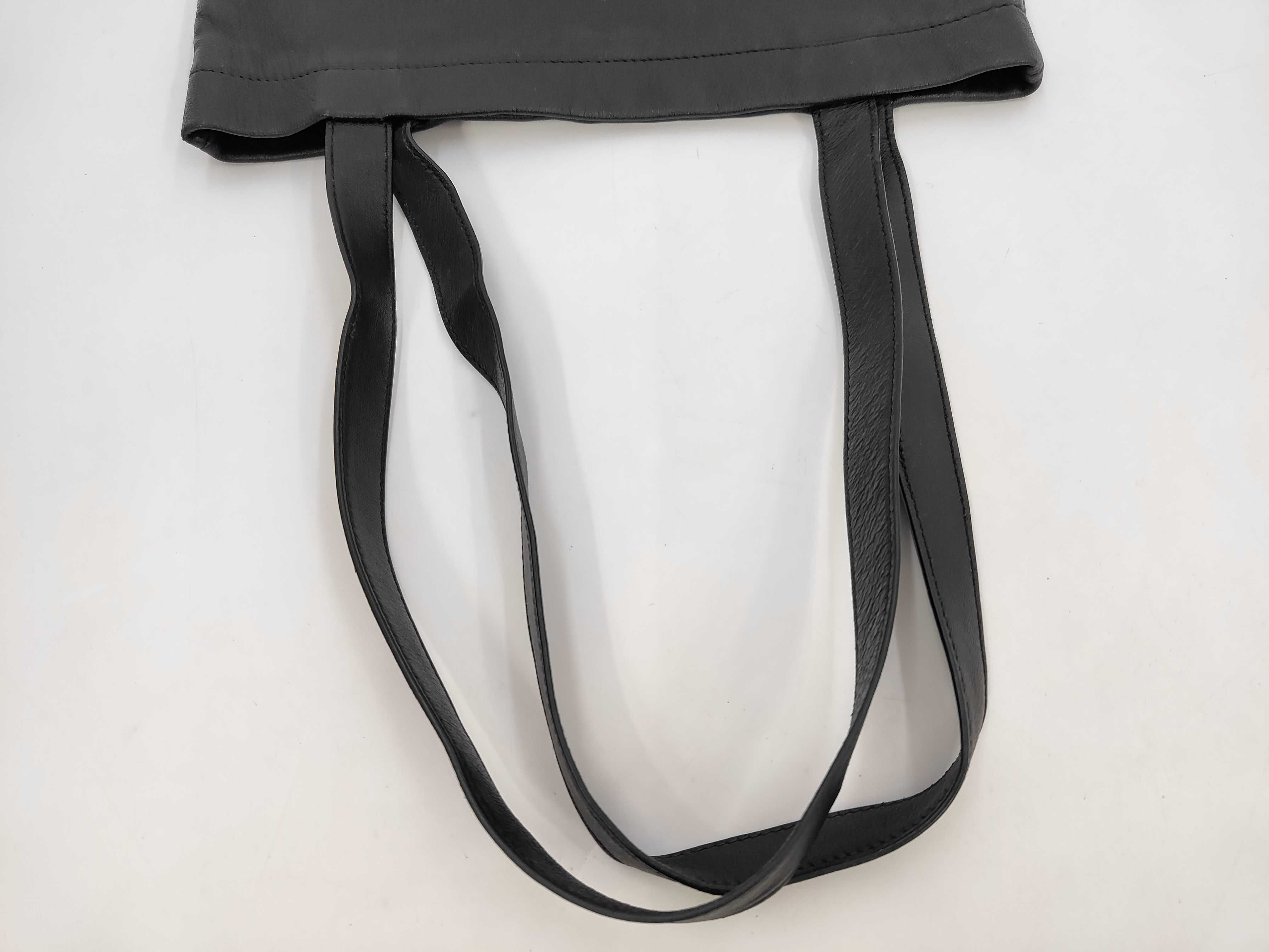 Leather Tote Bag, Black, with Dust Bag. — view 7