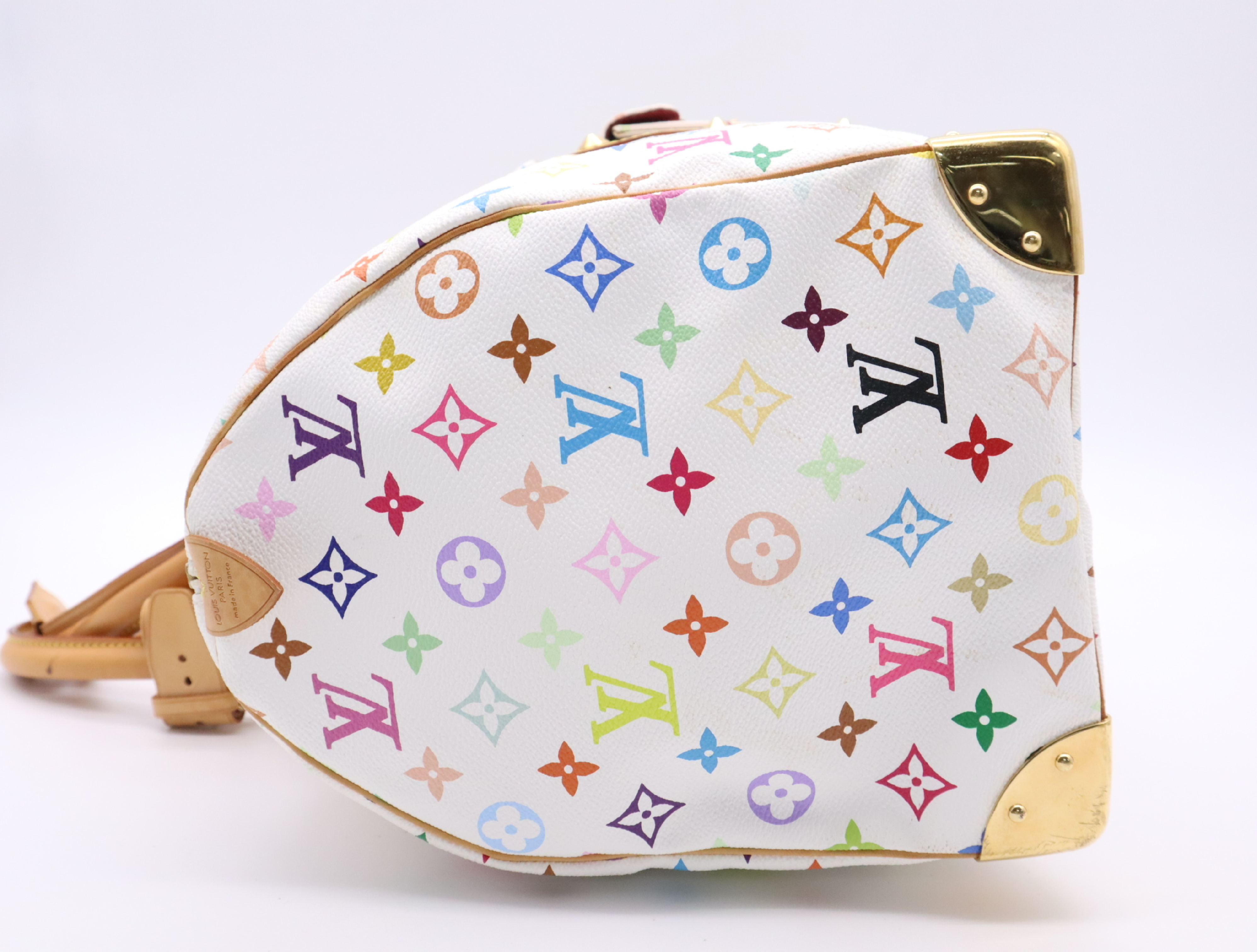 M92641 Multicolor Keepall 45 Boston Bag with 2 Keys, Clochette, Name Tag, and Handle Strap. — view 3