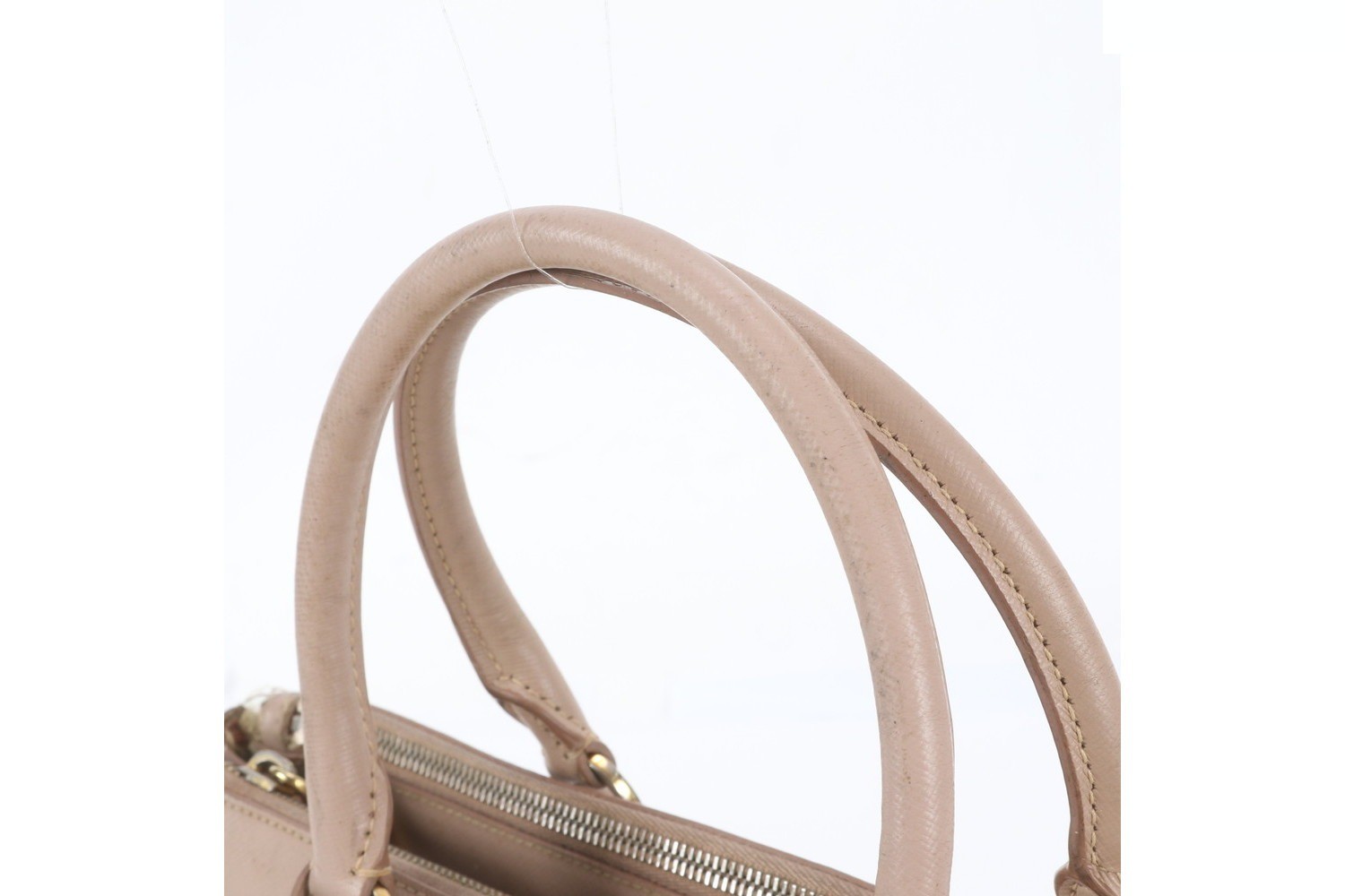 Saffiano Leather Galleria Triangle Logo Tote Bag — view 2