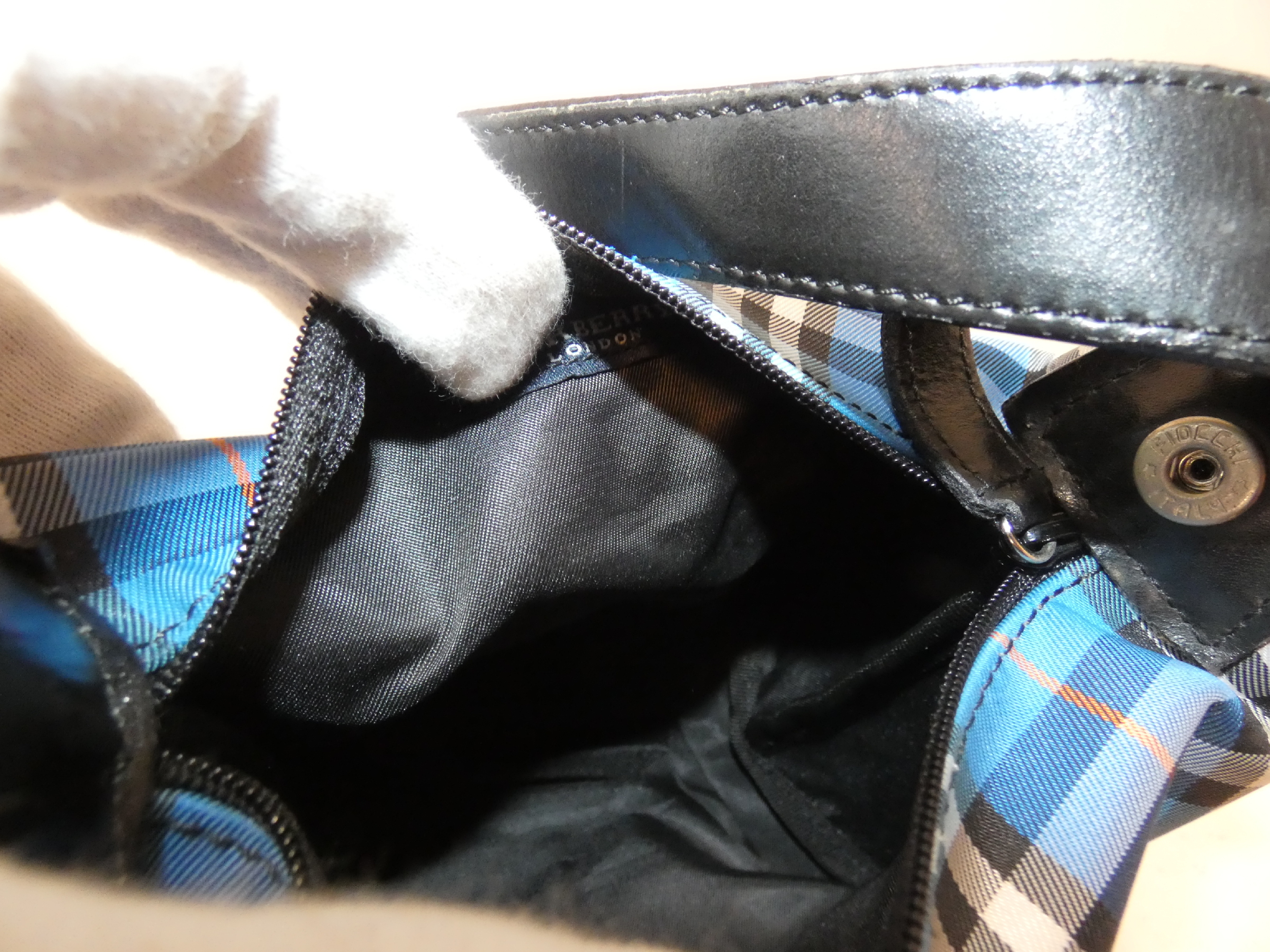 Nova Check Blue Mini Handbag — view 8