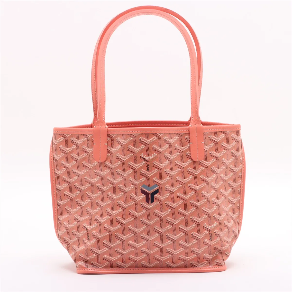 Ange Mini PVC x Leather Tote Bag Orange — view 2