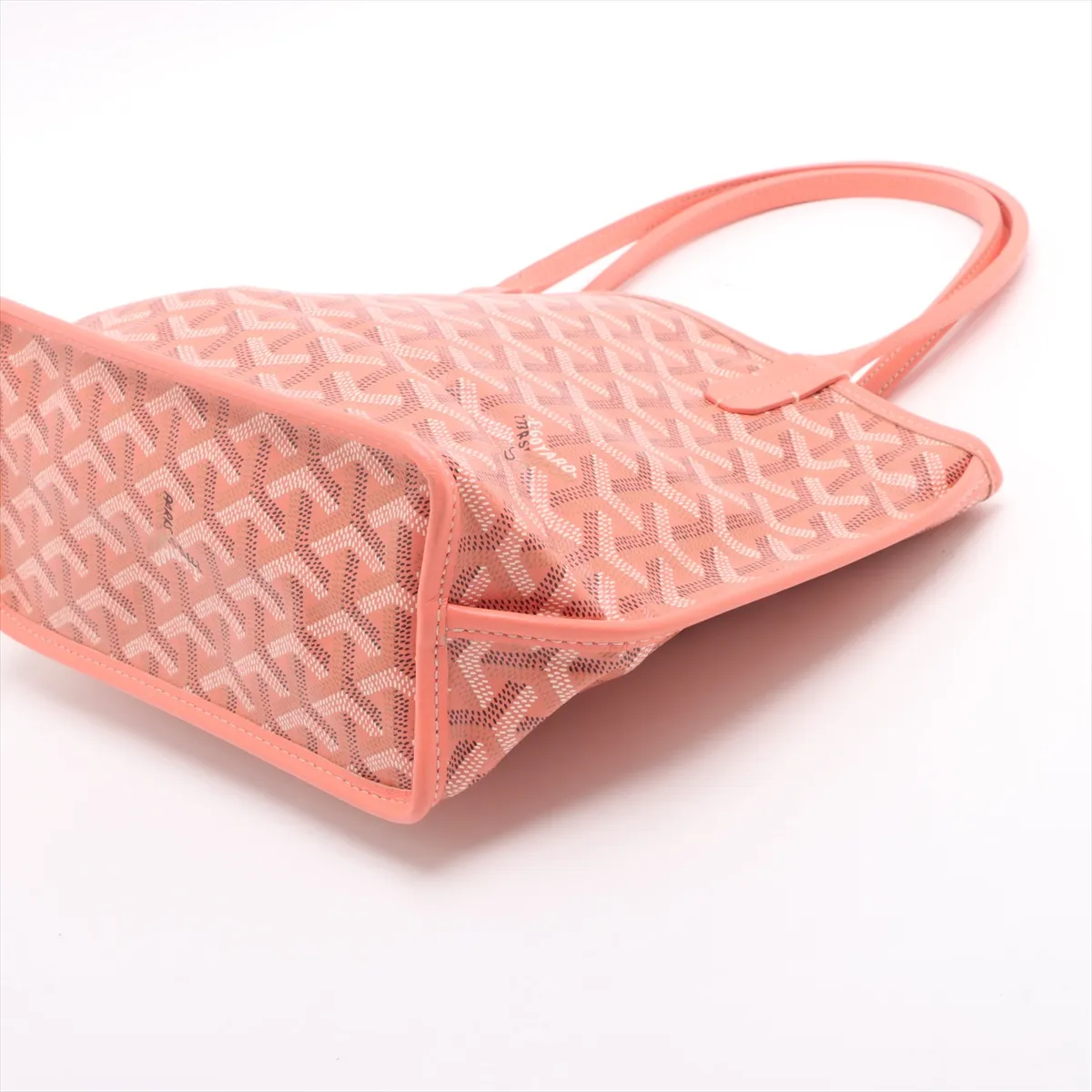 Ange Mini PVC x Leather Tote Bag Orange — view 3
