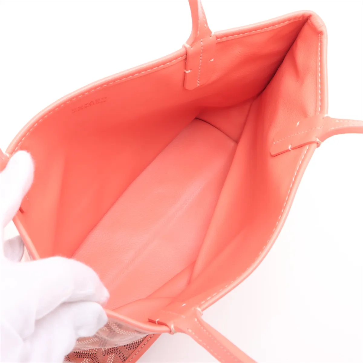Ange Mini PVC x Leather Tote Bag Orange — view 7