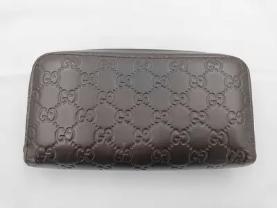 Brown Microguccissima 278635 Long Wallet