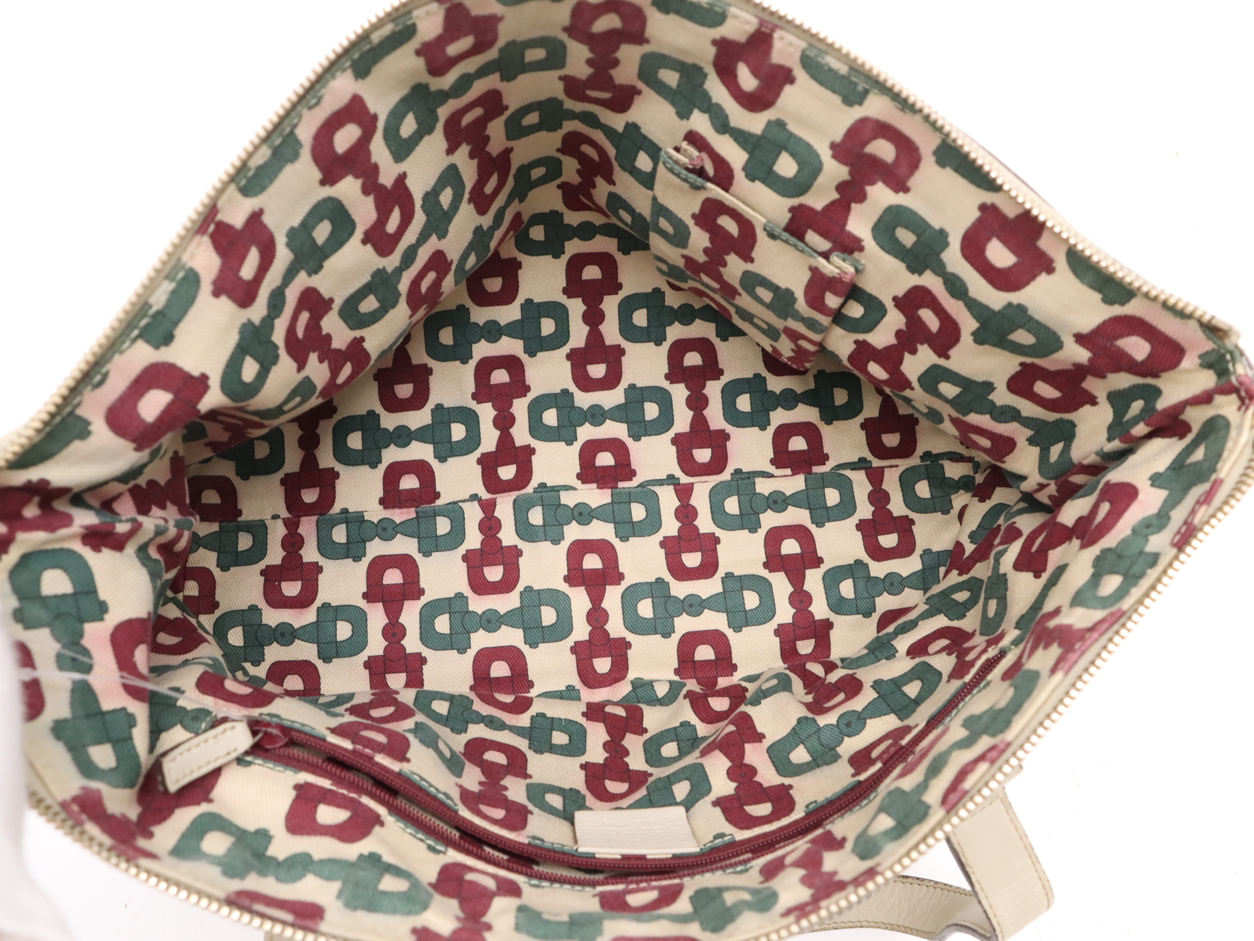 141470Leather Guccisima Tote Bag Ivory Tote Bag — view 11