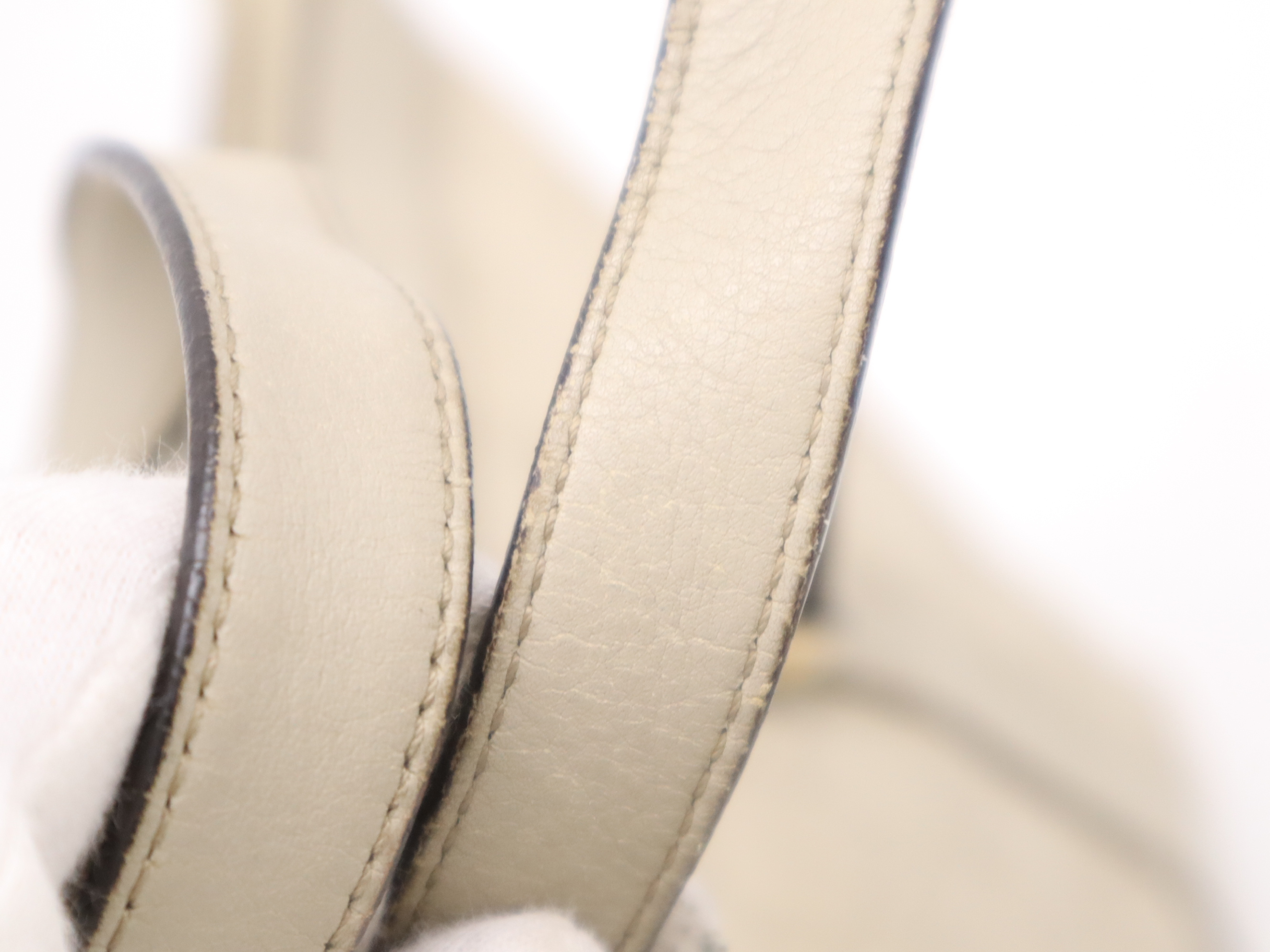141470Leather Guccisima Tote Bag Ivory Tote Bag — view 9