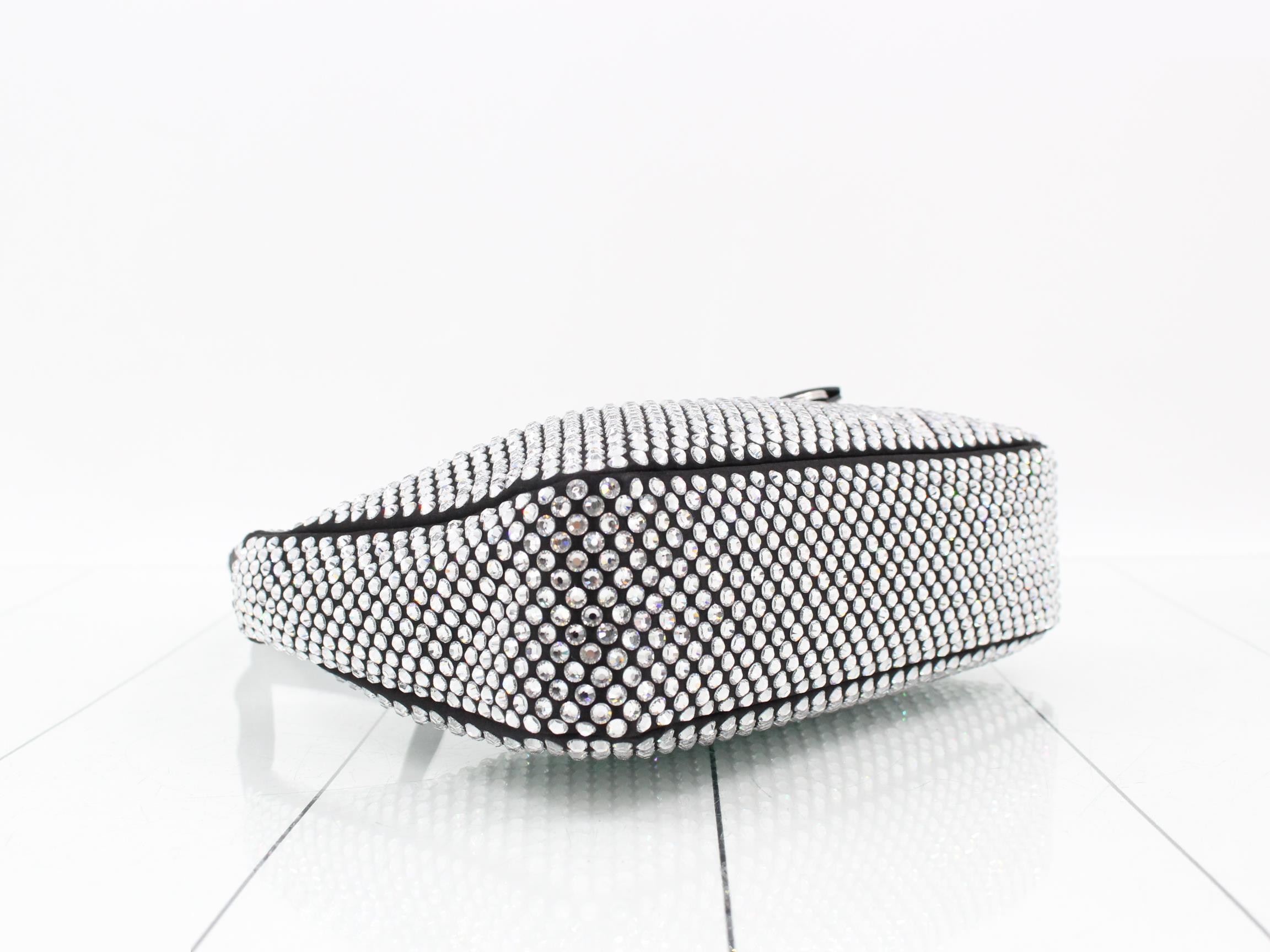 Crystal Satin x Rhinestone One-Shoulder Bag — view 5