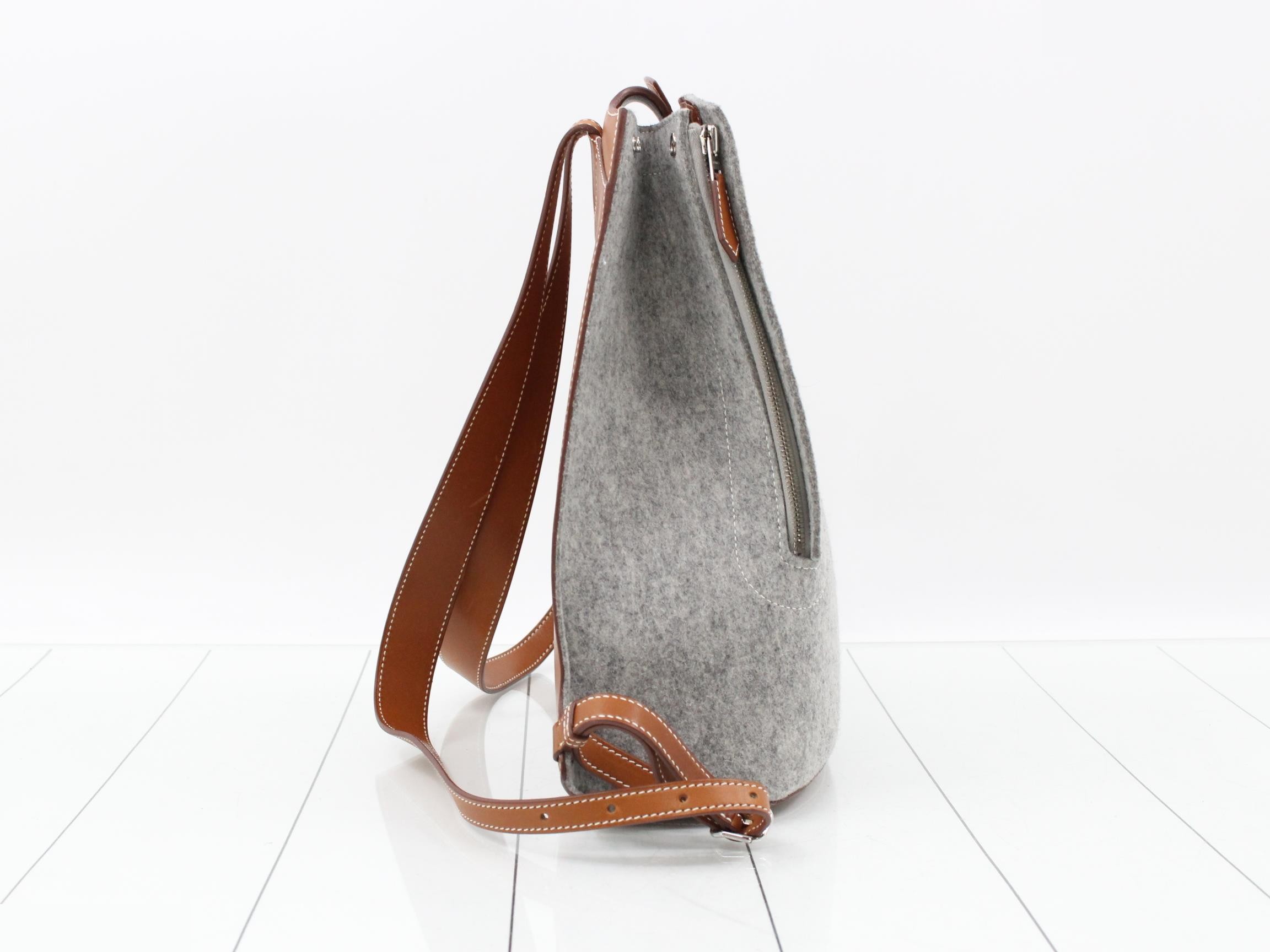 Sac-à-des GR24 Felt x Barenia SV hardware Gray x Fauve X stamp — view 4
