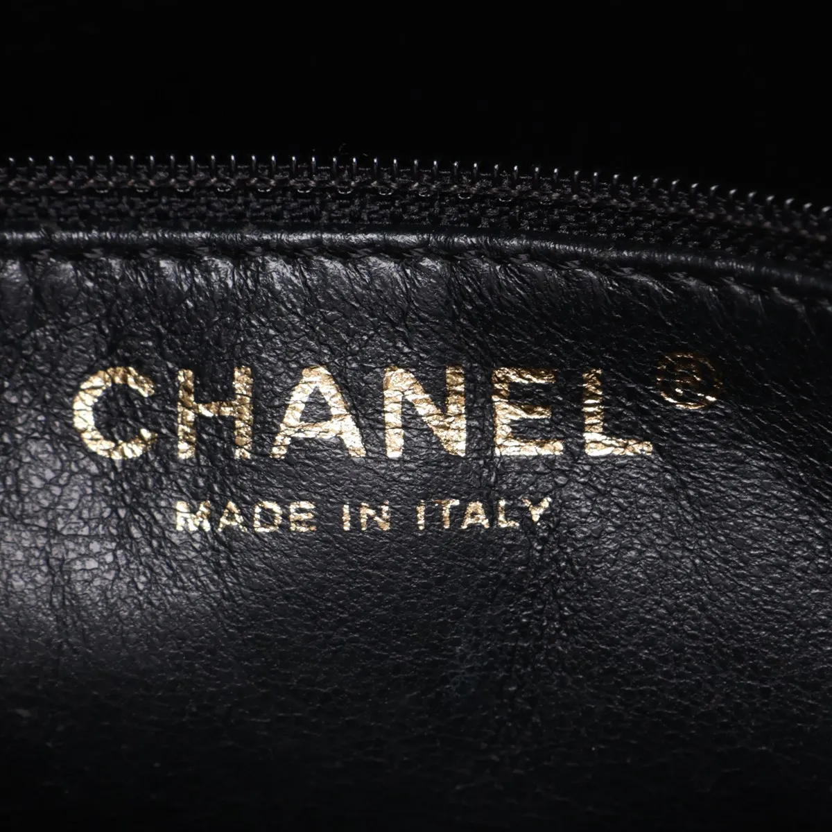 reissue caviar leather tote bag, black with gold hardware. — view 11