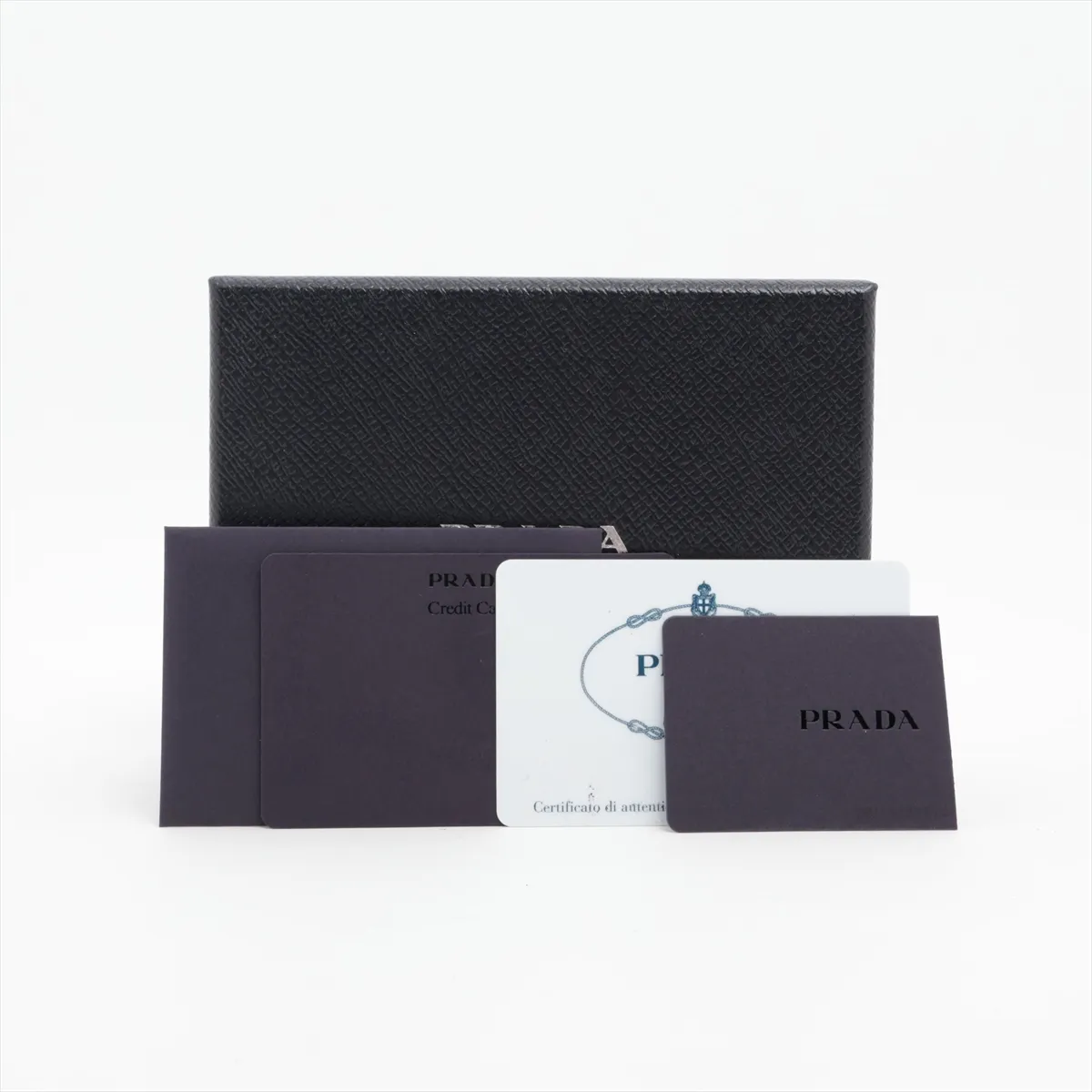 Saffiano Metal 1ML018 Leather Compact Wallet, Black — view 8