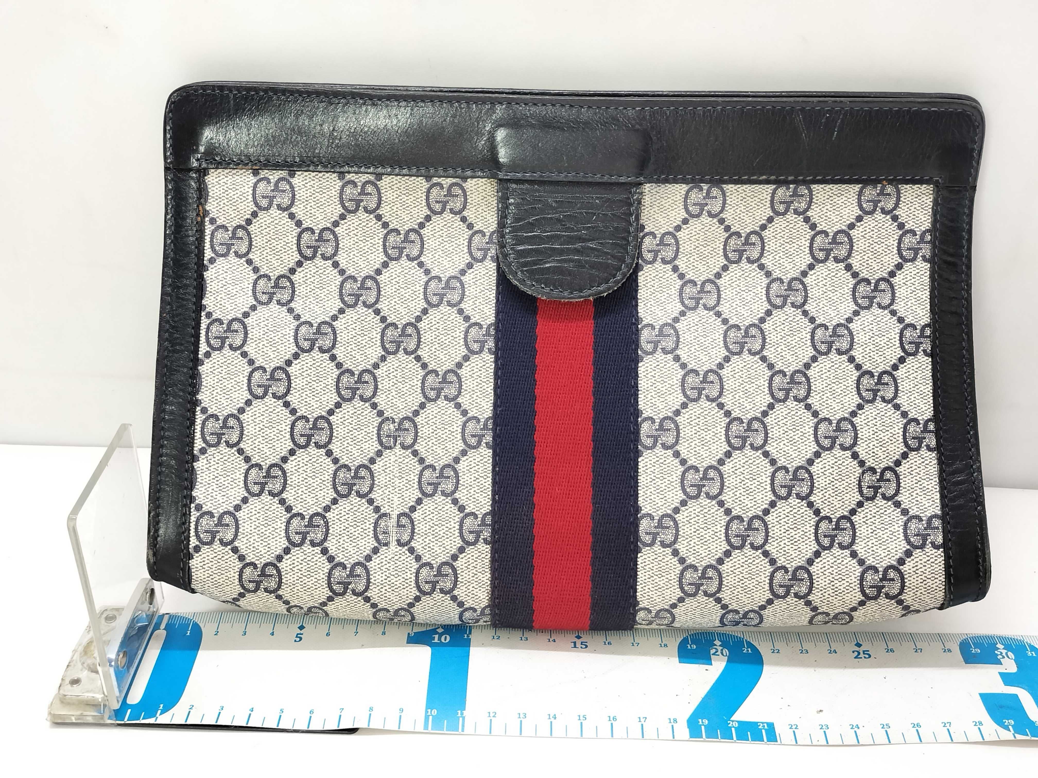 GG Supreme, Old Gucci GG Supreme Sherry Clutch Bag, Second Bag — view 2