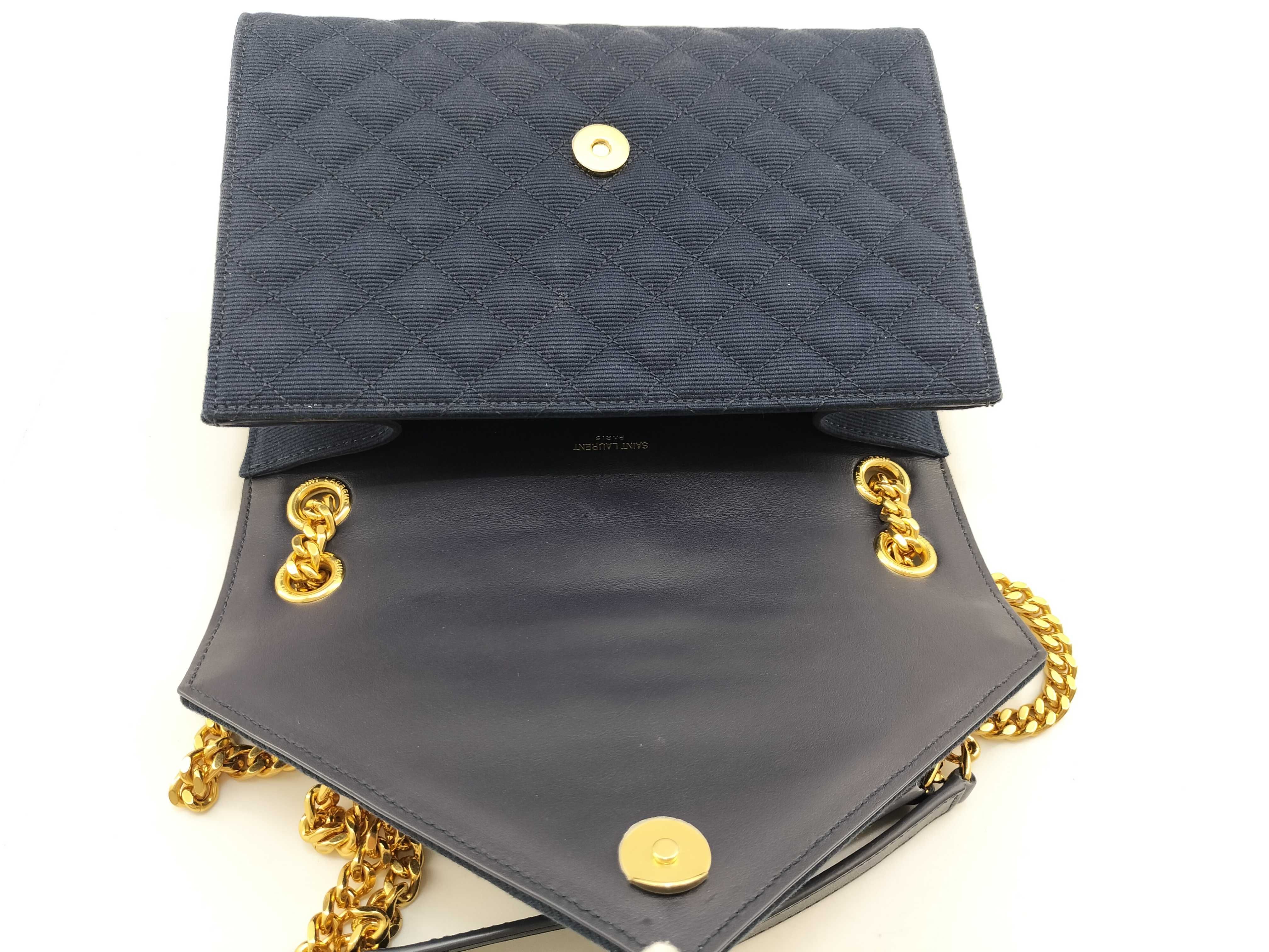 Envelope Canvas x Leather Chain Shoulder Bag — view 8
