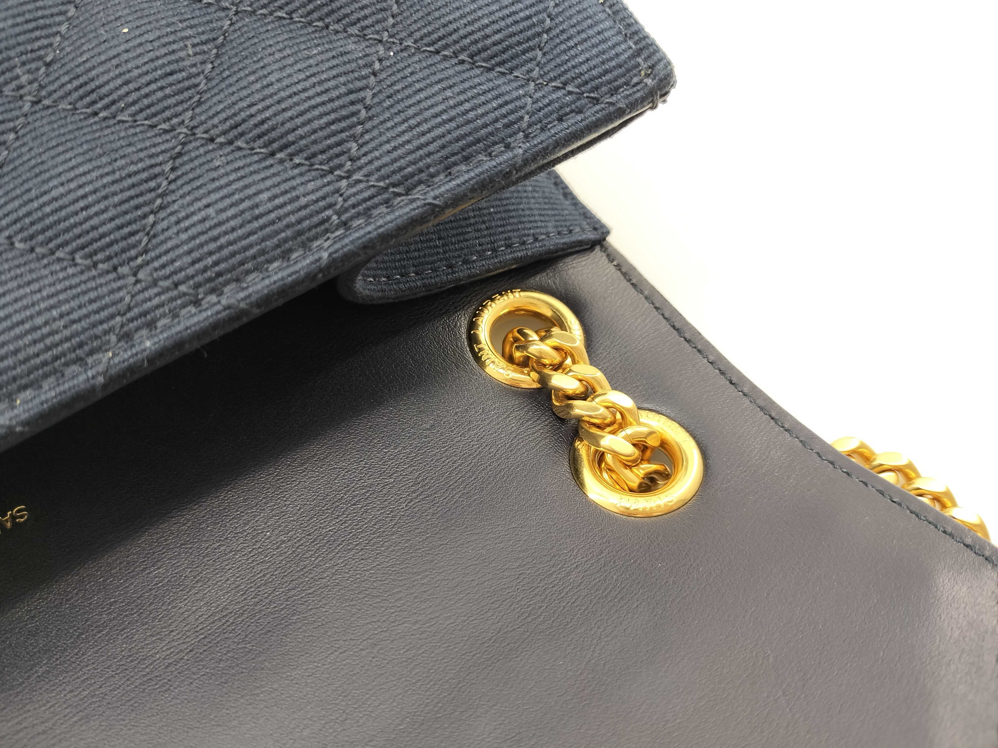 Envelope Canvas x Leather Chain Shoulder Bag — view 9