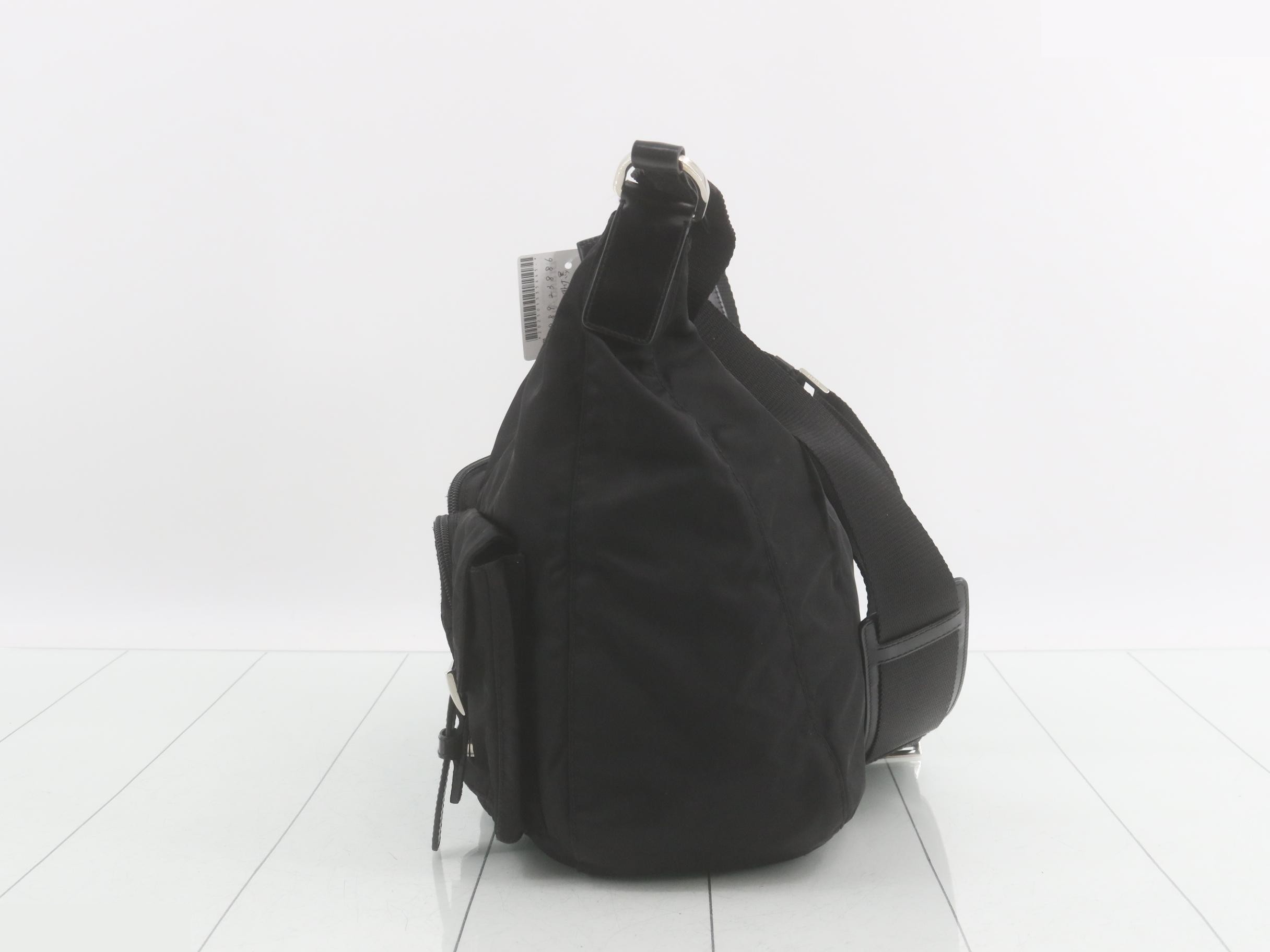 Nylon, black, cross-body, triangular plate — view 3