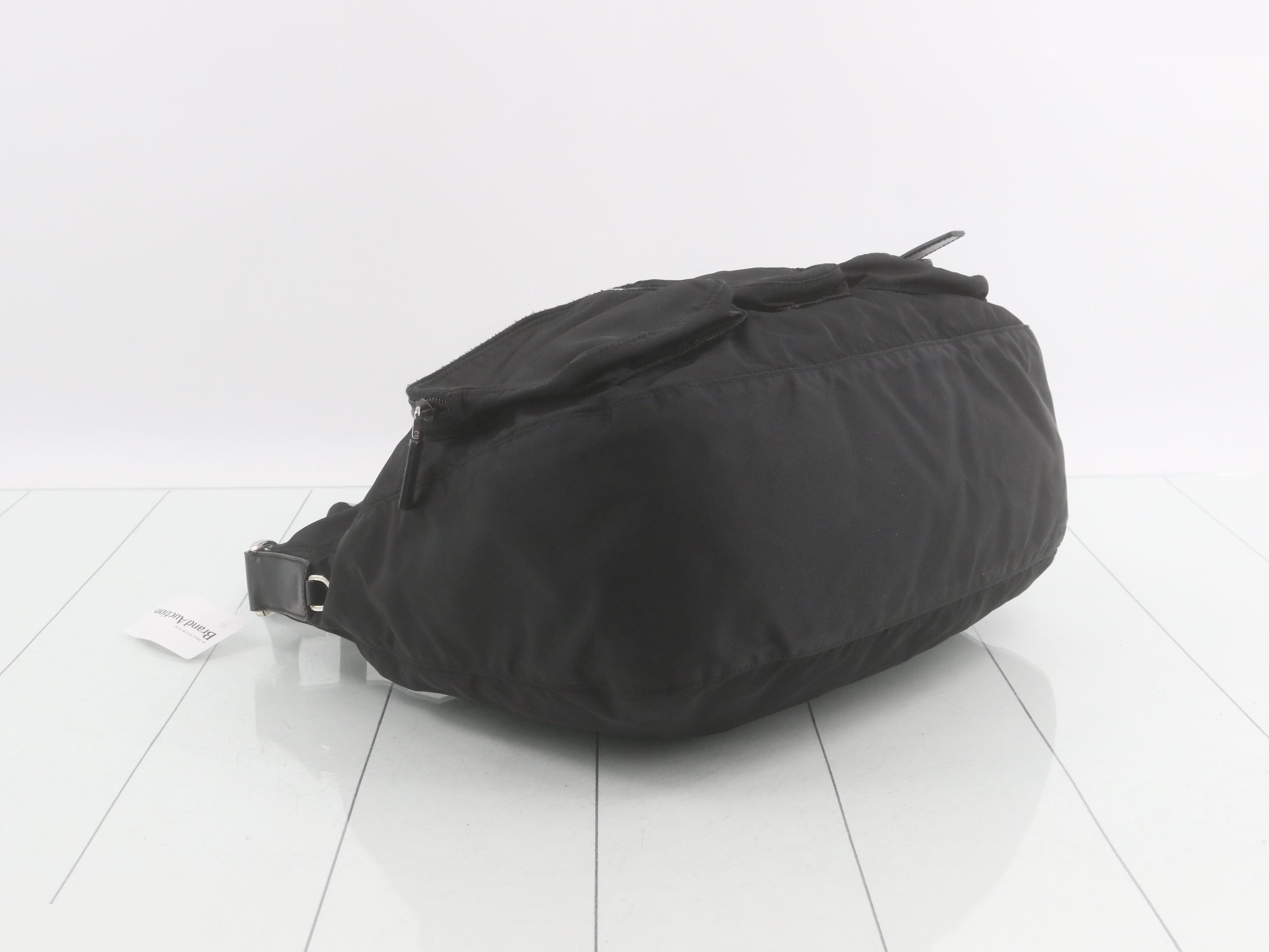 Nylon, black, cross-body, triangular plate — view 5
