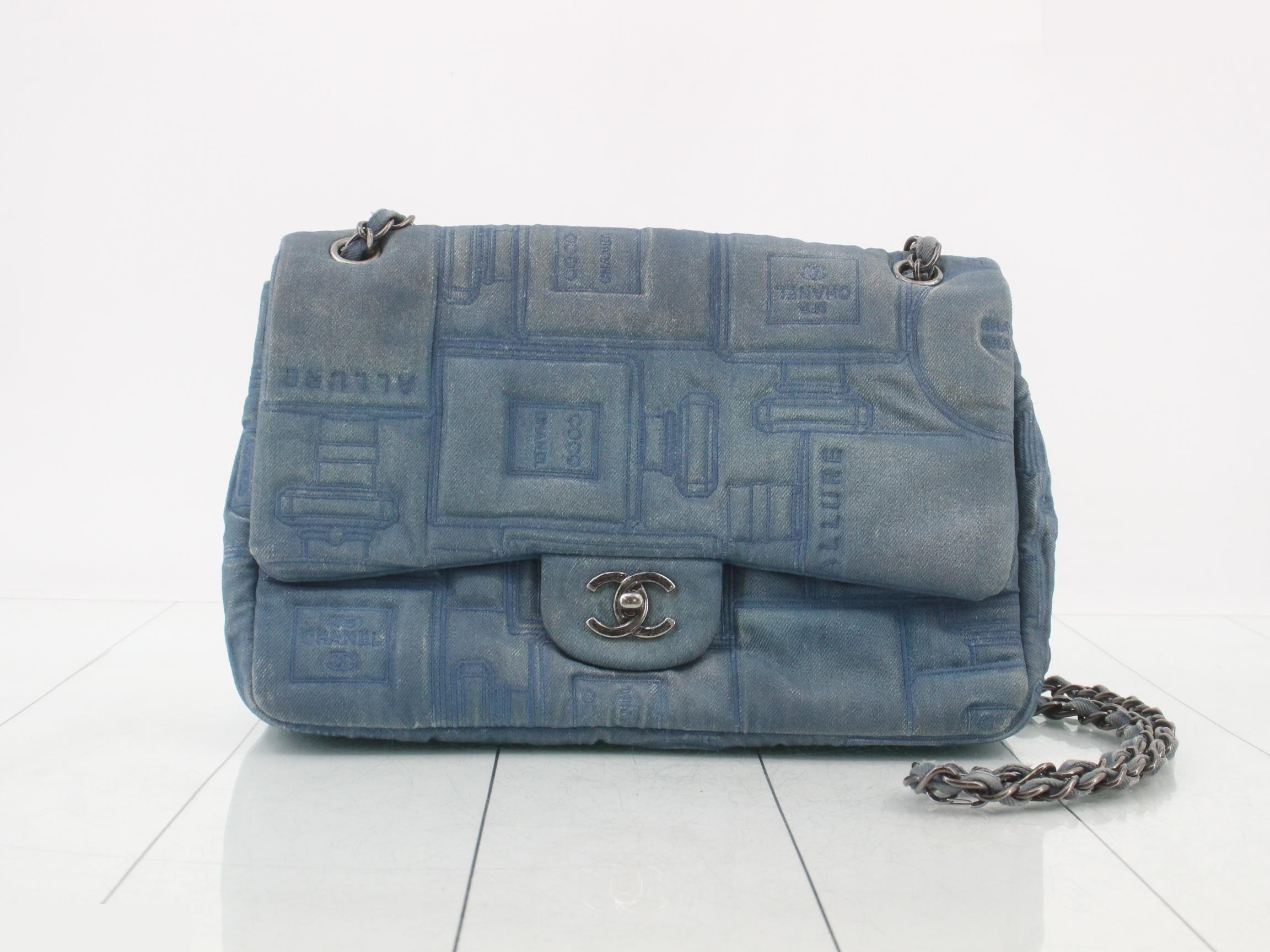 Denim shoulder bag
