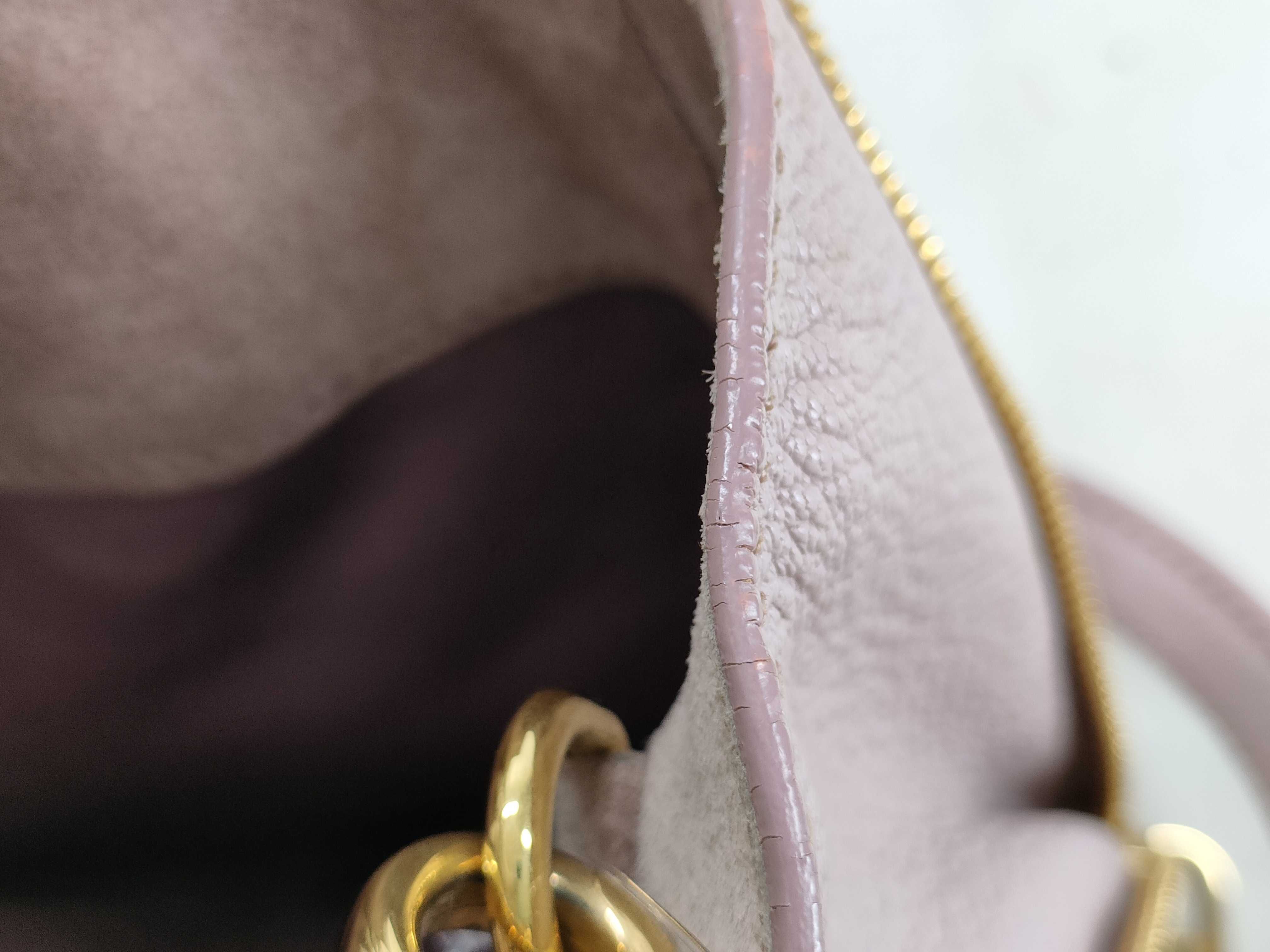 2-Way Handbag/Shoulder Bag, Leather, Pink Beige Handbag — view 13