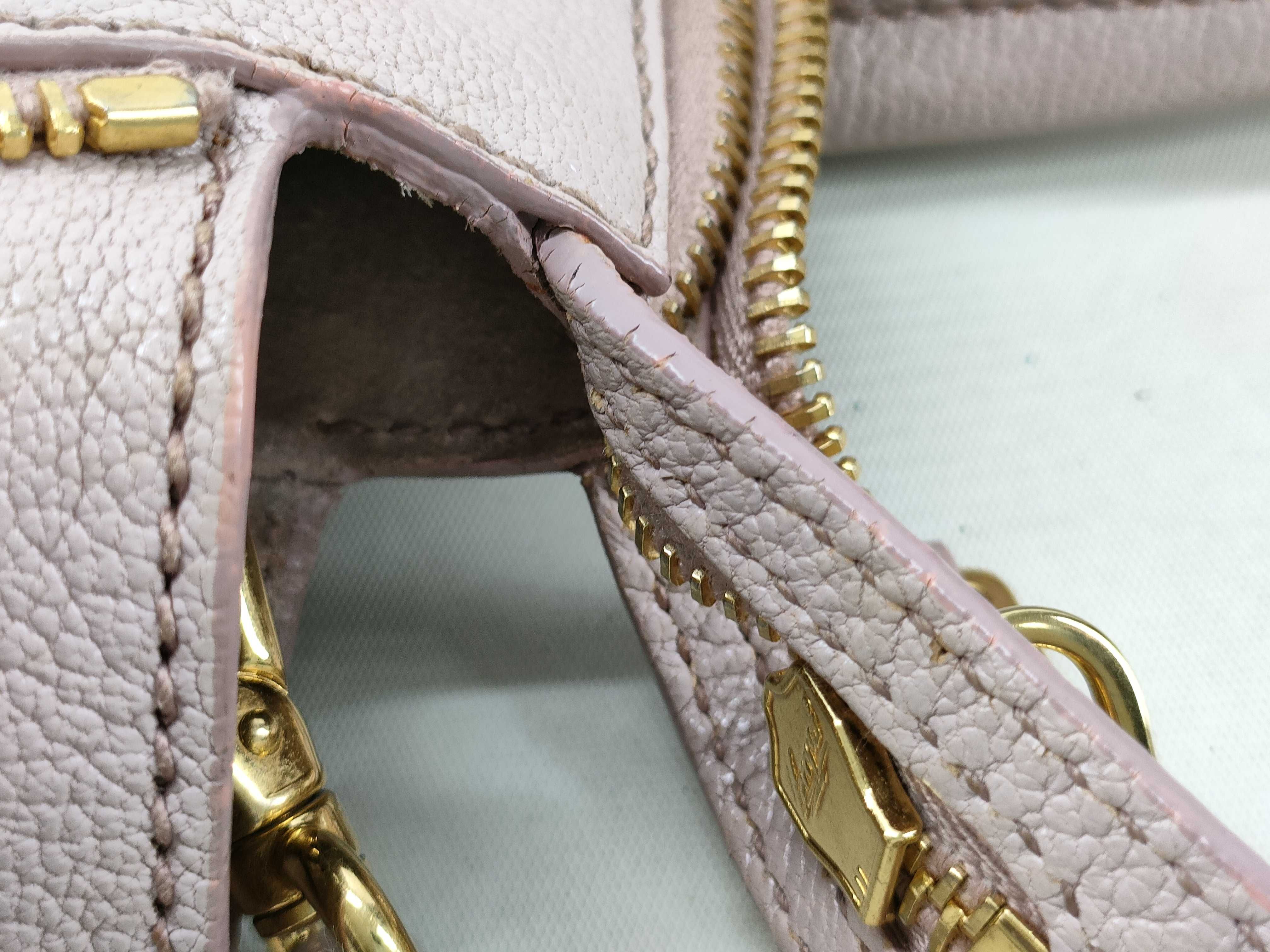 2-Way Handbag/Shoulder Bag, Leather, Pink Beige Handbag — view 15