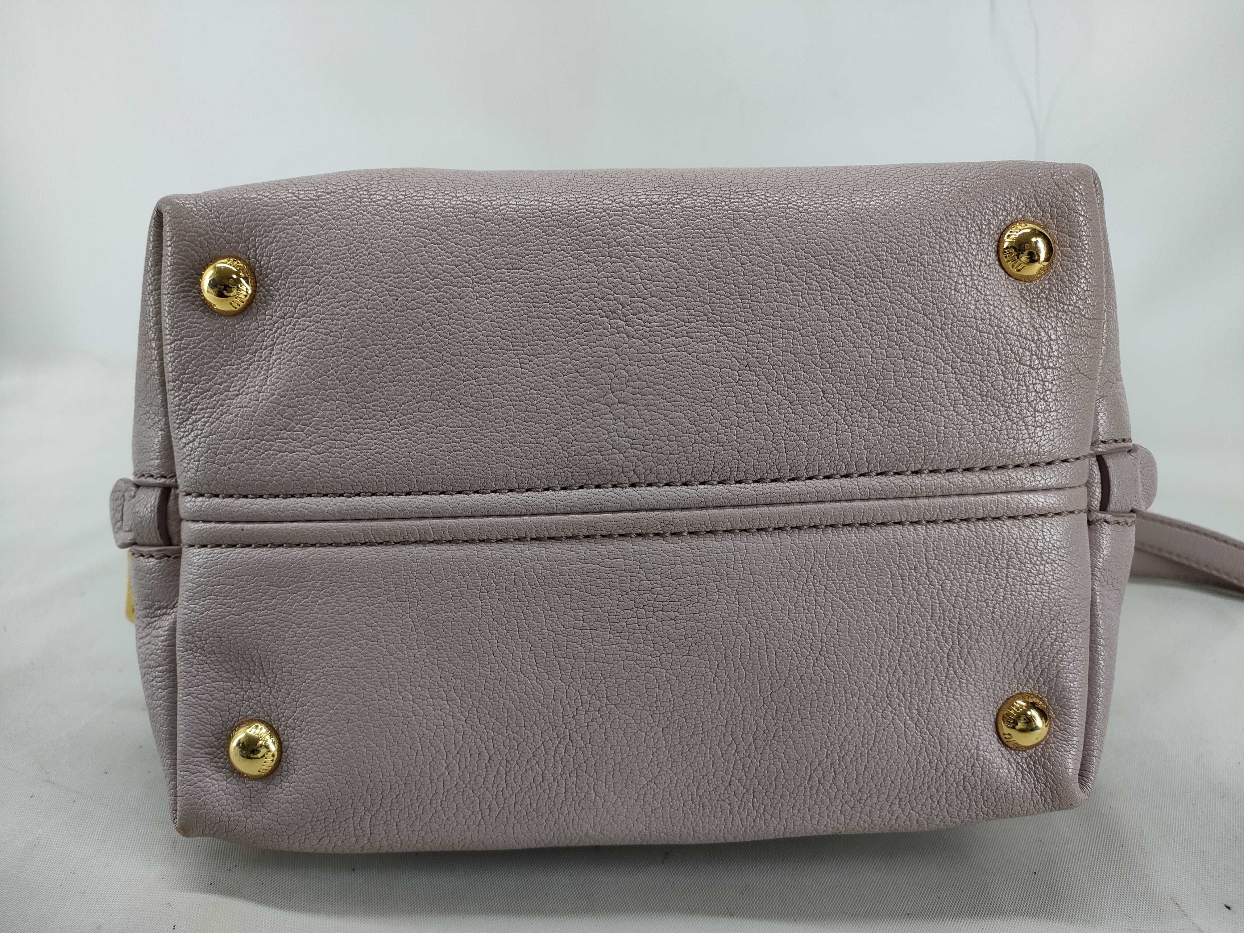 2-Way Handbag/Shoulder Bag, Leather, Pink Beige Handbag — view 3