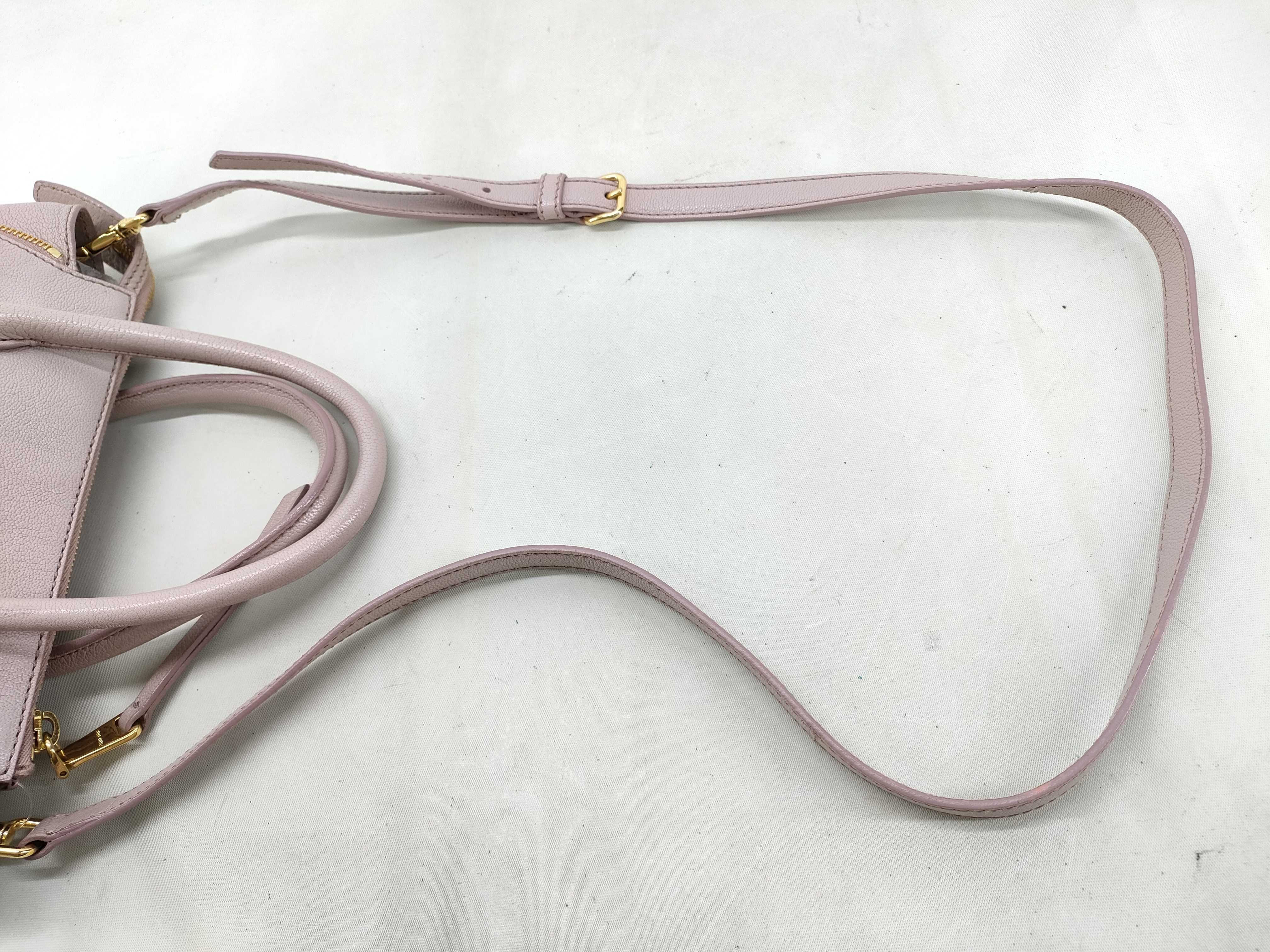 2-Way Handbag/Shoulder Bag, Leather, Pink Beige Handbag — view 5